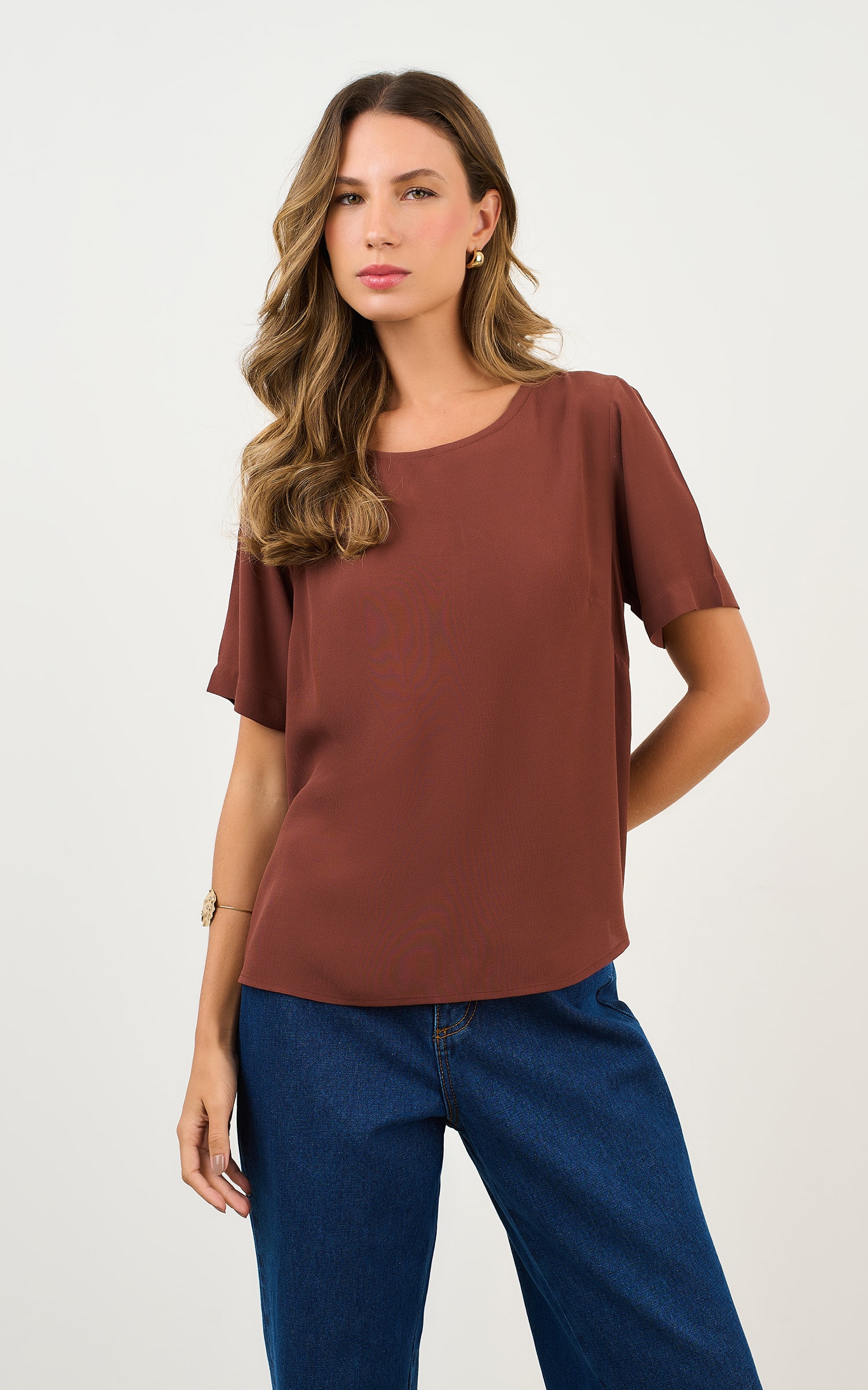Blusa Hibisco Chocolate