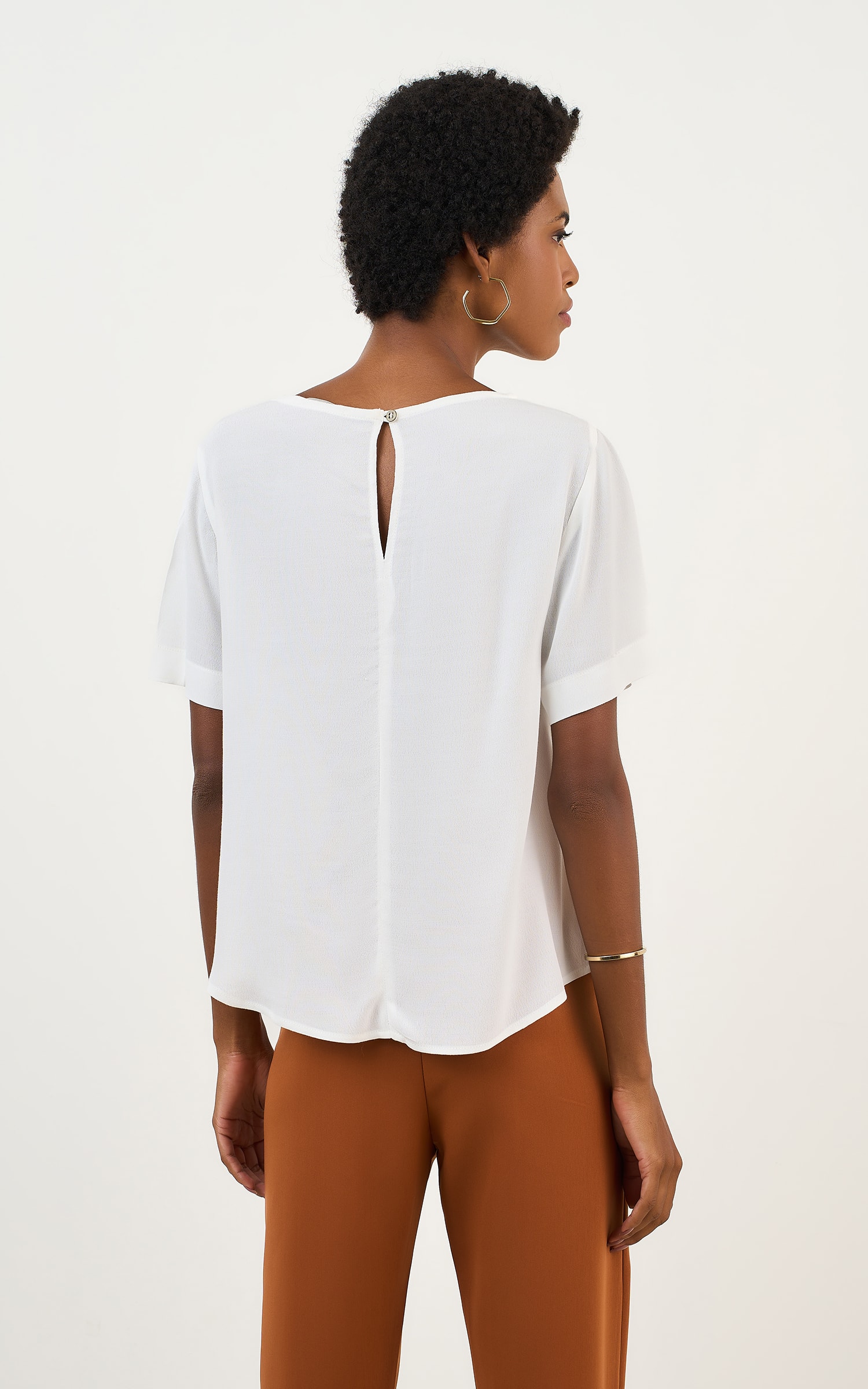 Blusa Hibisco Off White