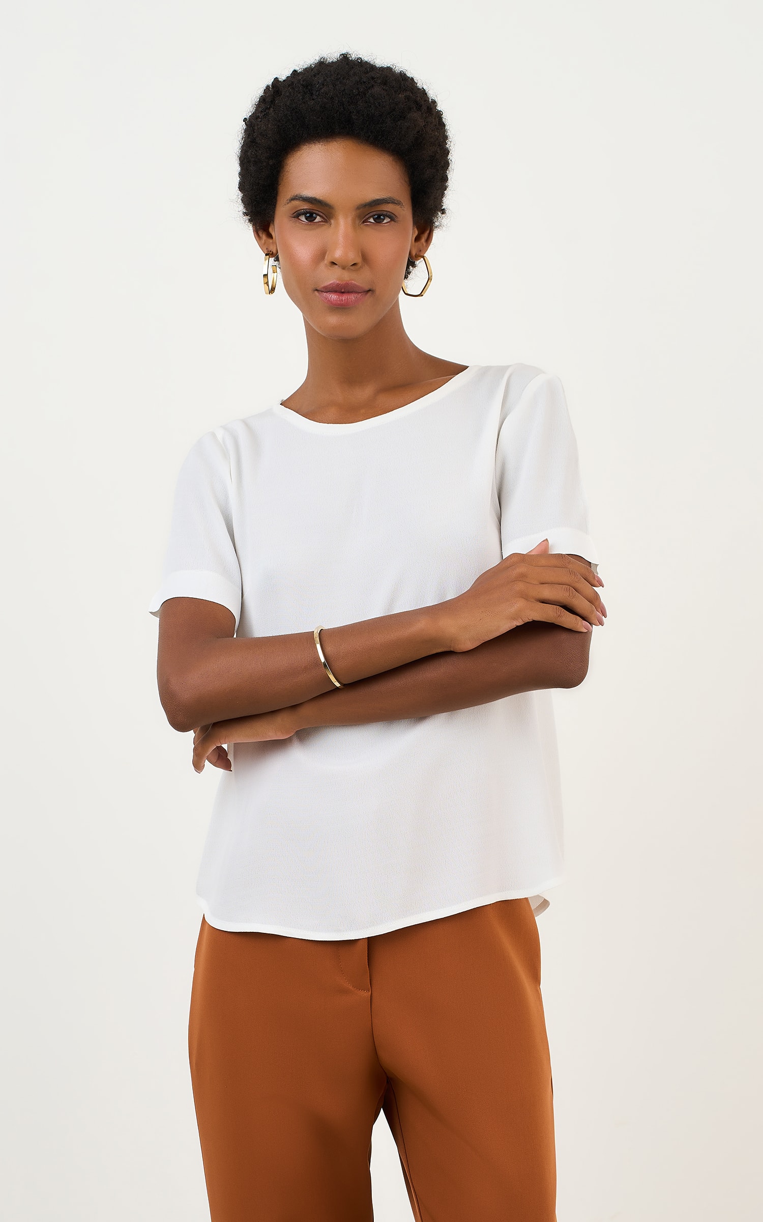 Blusa Hibisco Off White