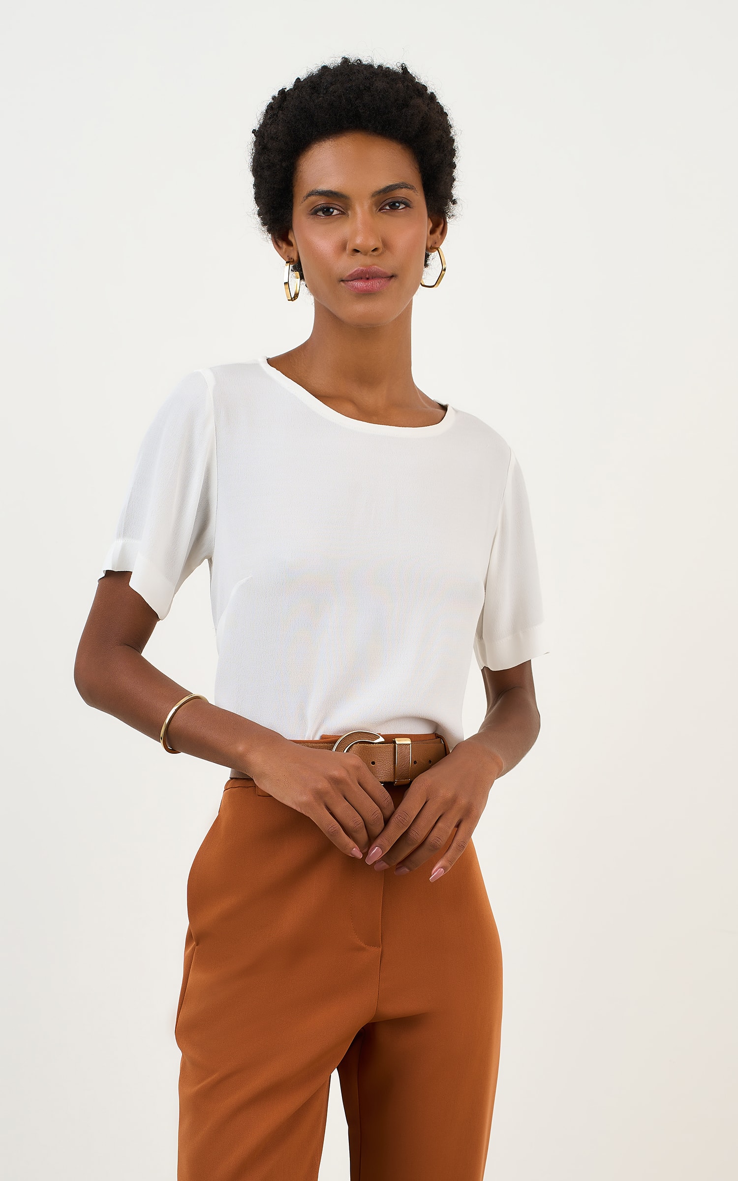 Blusa Hibisco Off White
