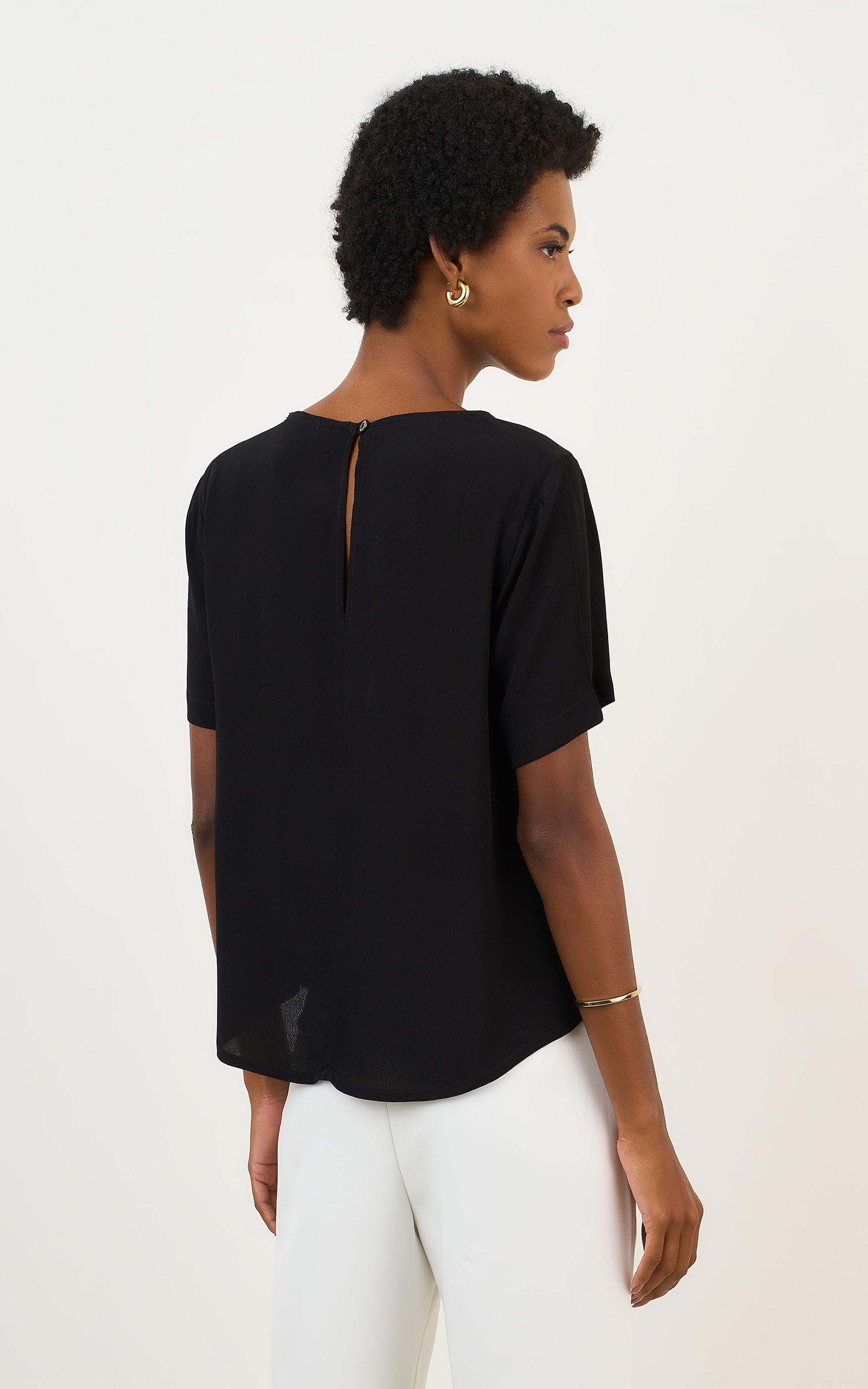 Blusa Hibisco Preto