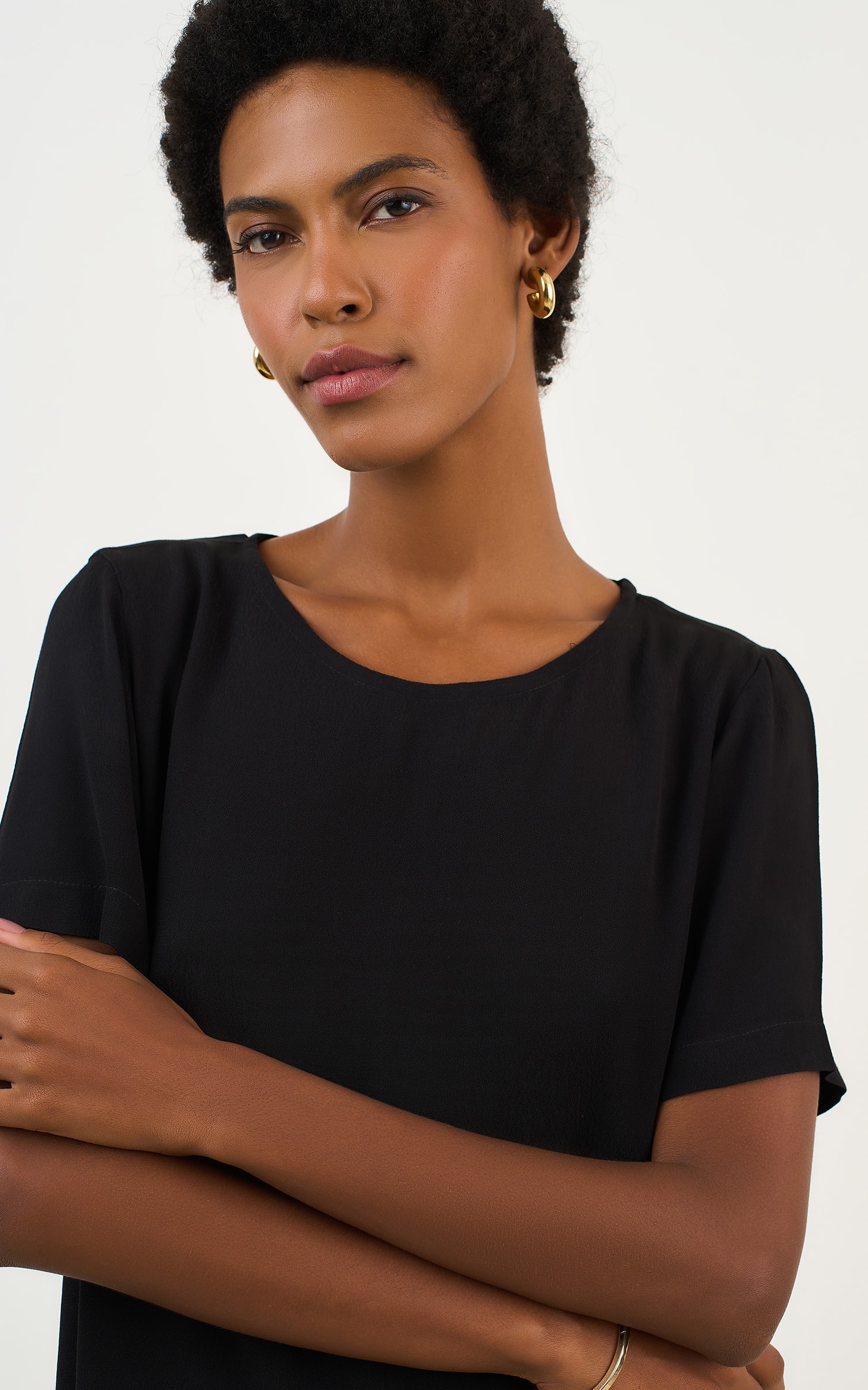 Blusa Hibisco Preto