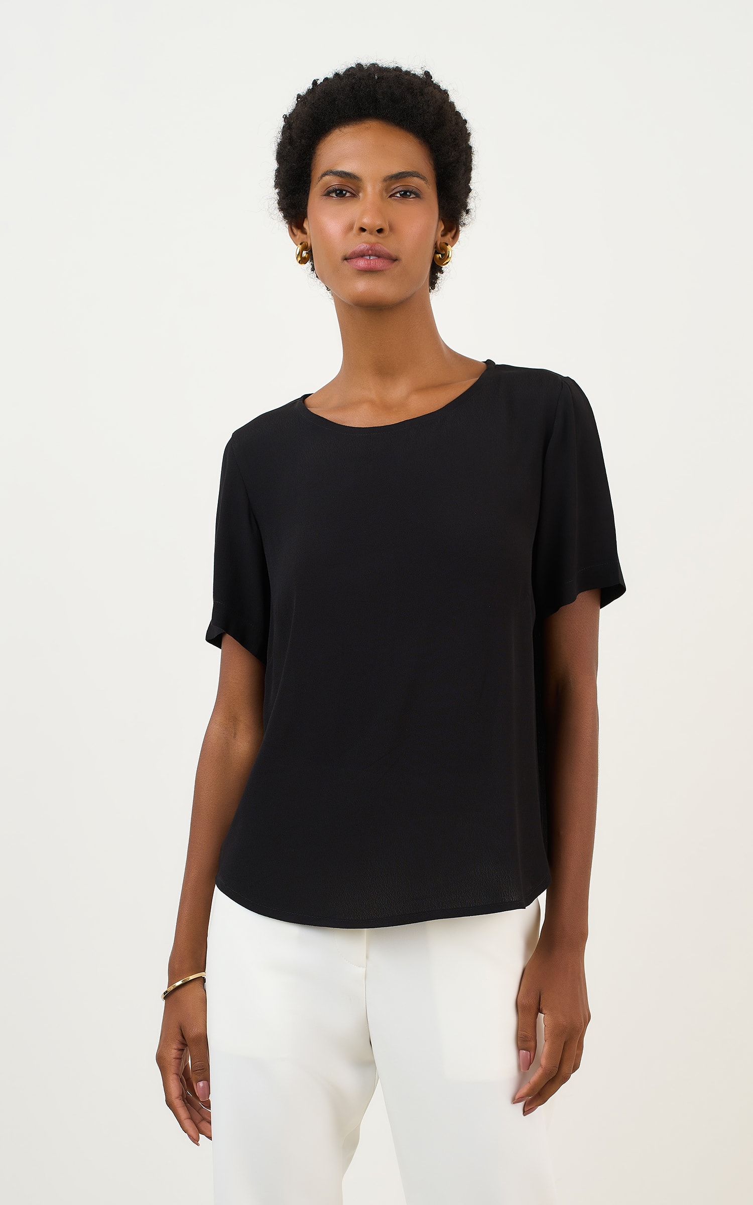 Blusa Hibisco Preto