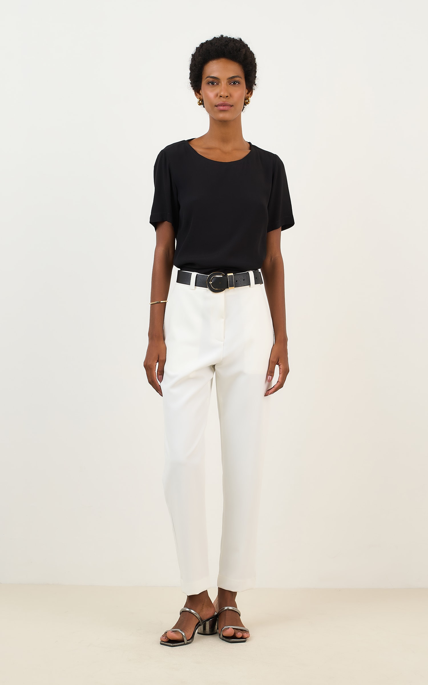 Blusa Hibisco Preto