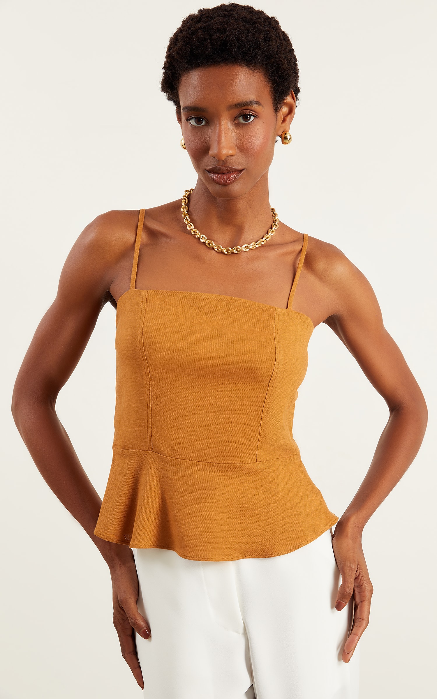 Blusa Inspirar Alongada Capuccino
