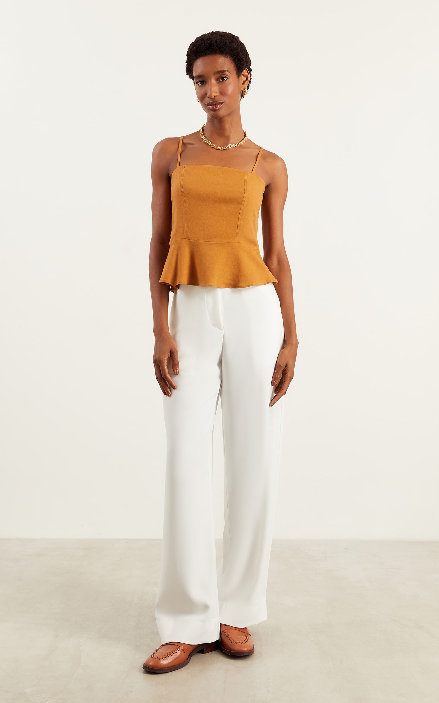 Blusa Inspirar Alongada Capuccino