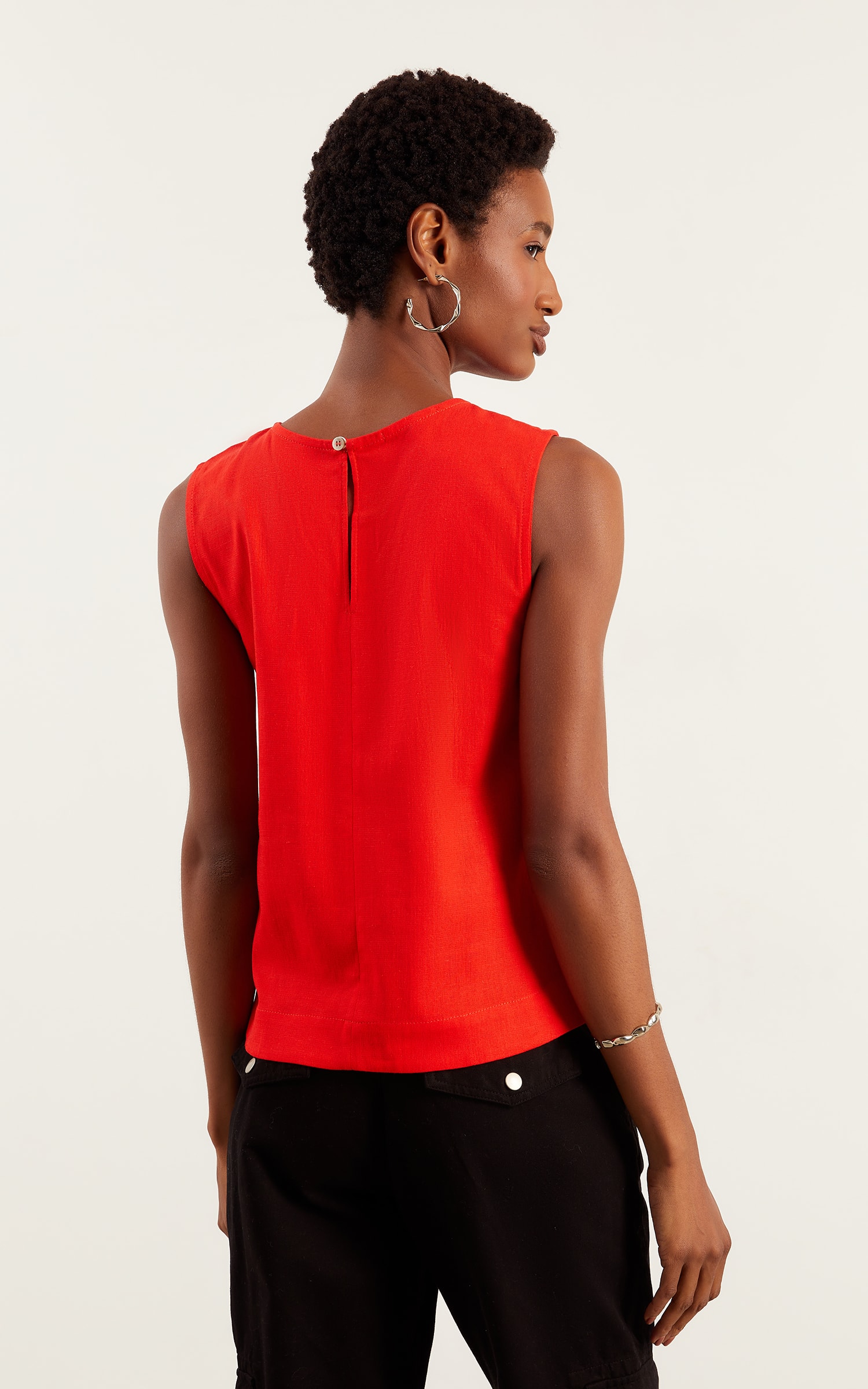 Blusa Inspirar Decote Canoa Vermelho
