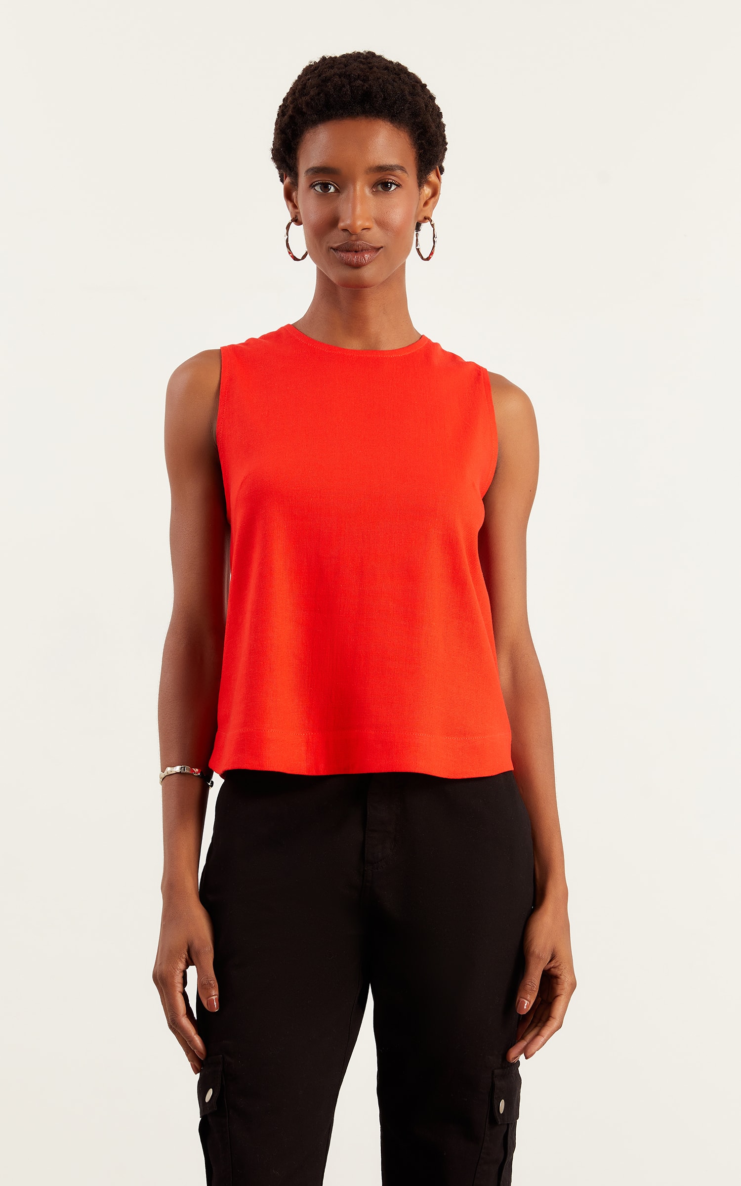 Blusa Inspirar Decote Canoa Vermelho