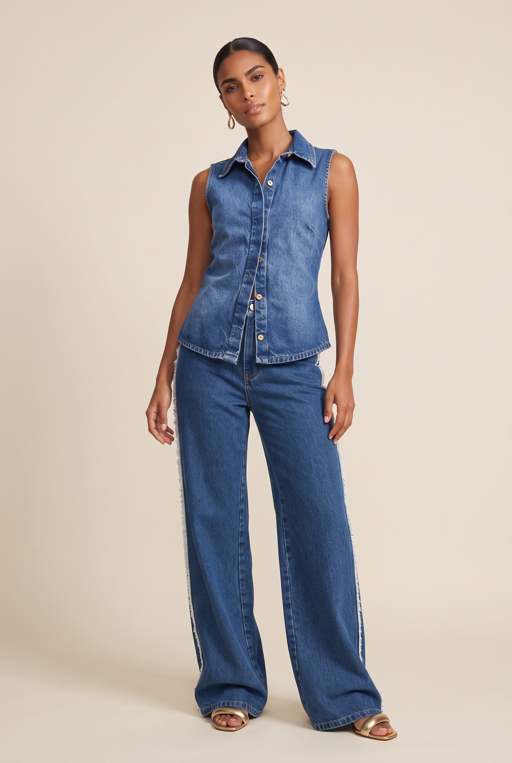 Blusa Jeans Sunset Jeans Medio