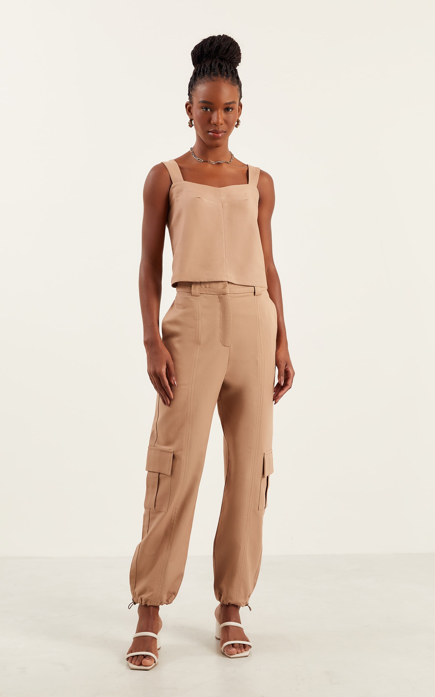 Blusa Lake Alca Caqui