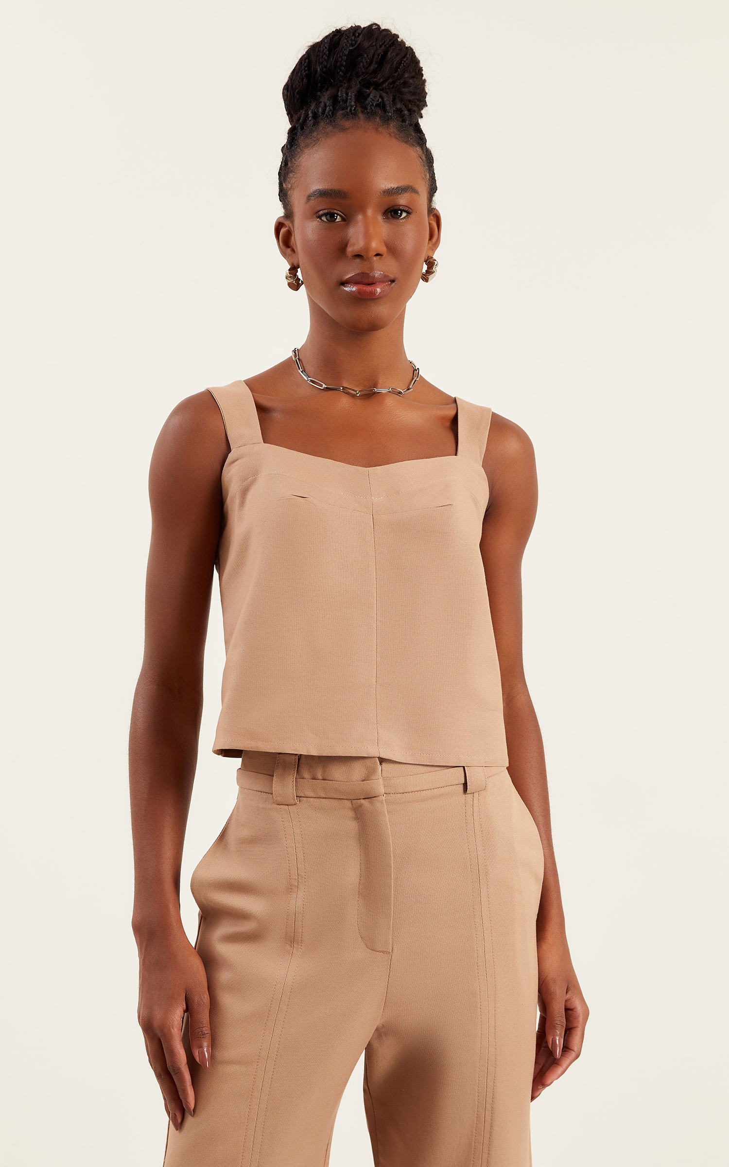 Blusa Lake Alca Caqui
