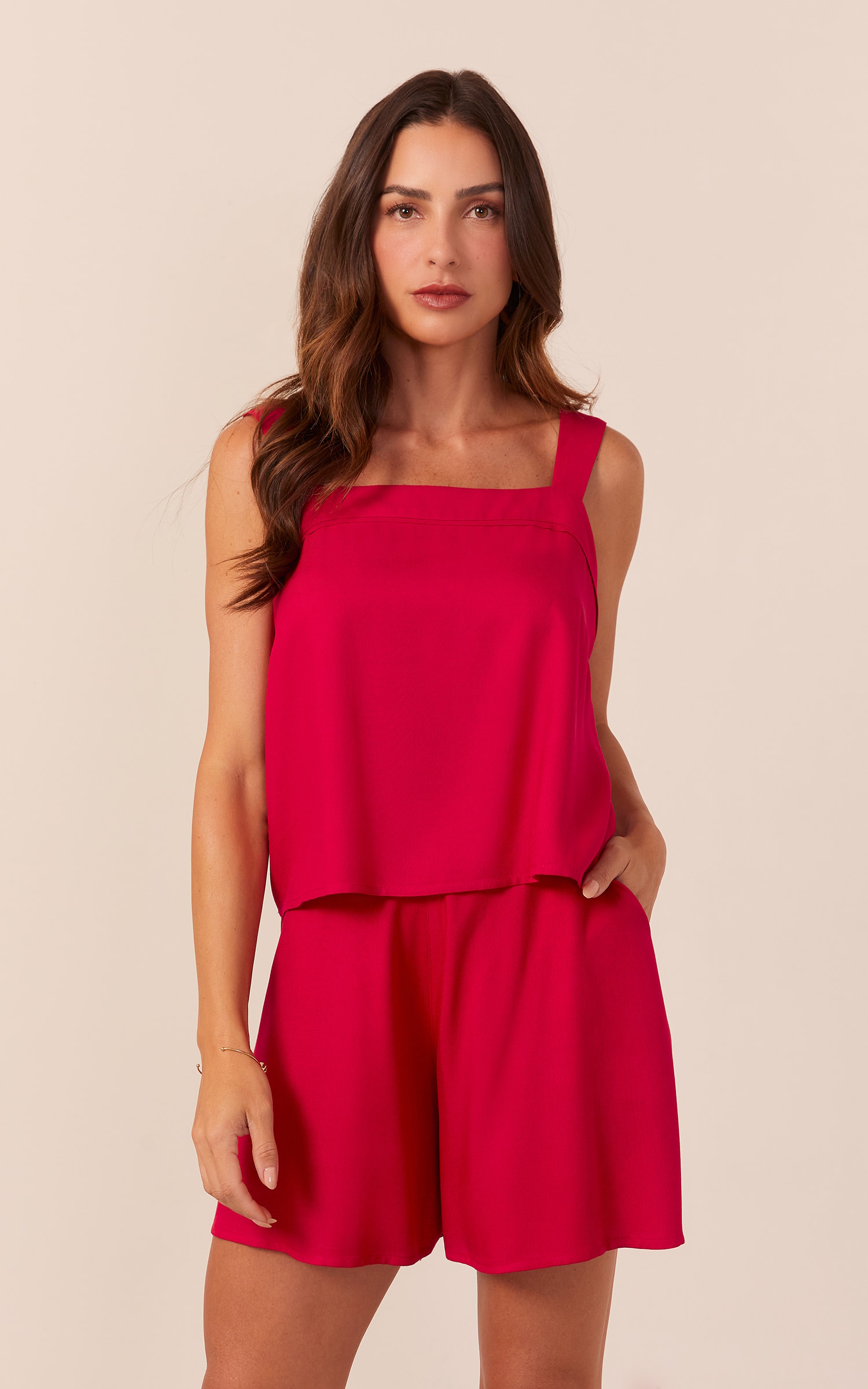 Blusa Leveza Basic Vermelho