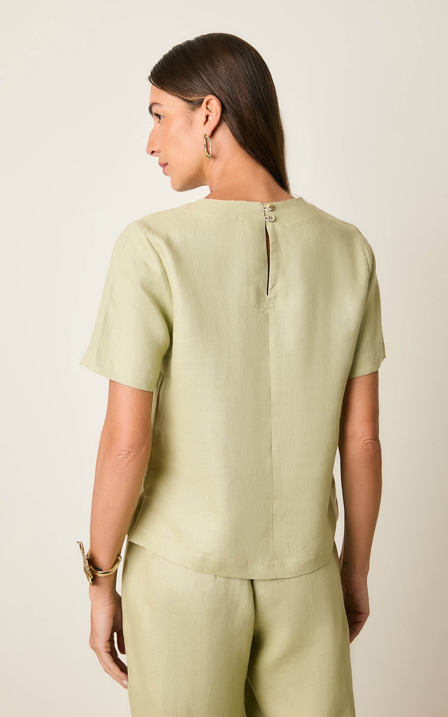 Blusa Linho Kind Cha Verde