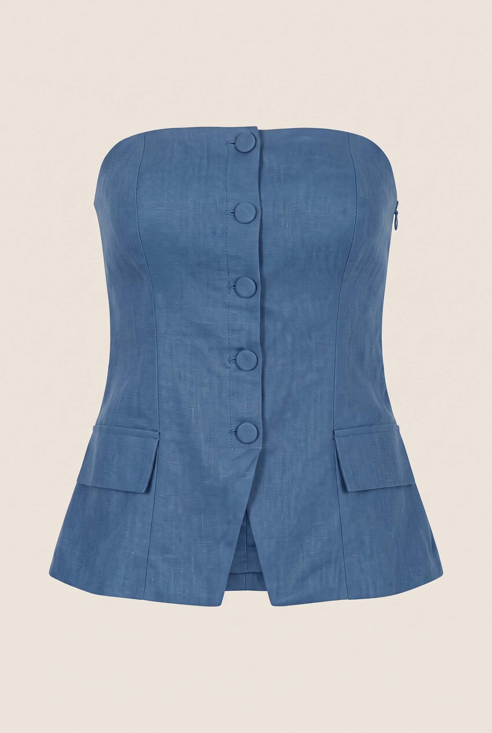Blusa Linho Lust Azul Mykonos