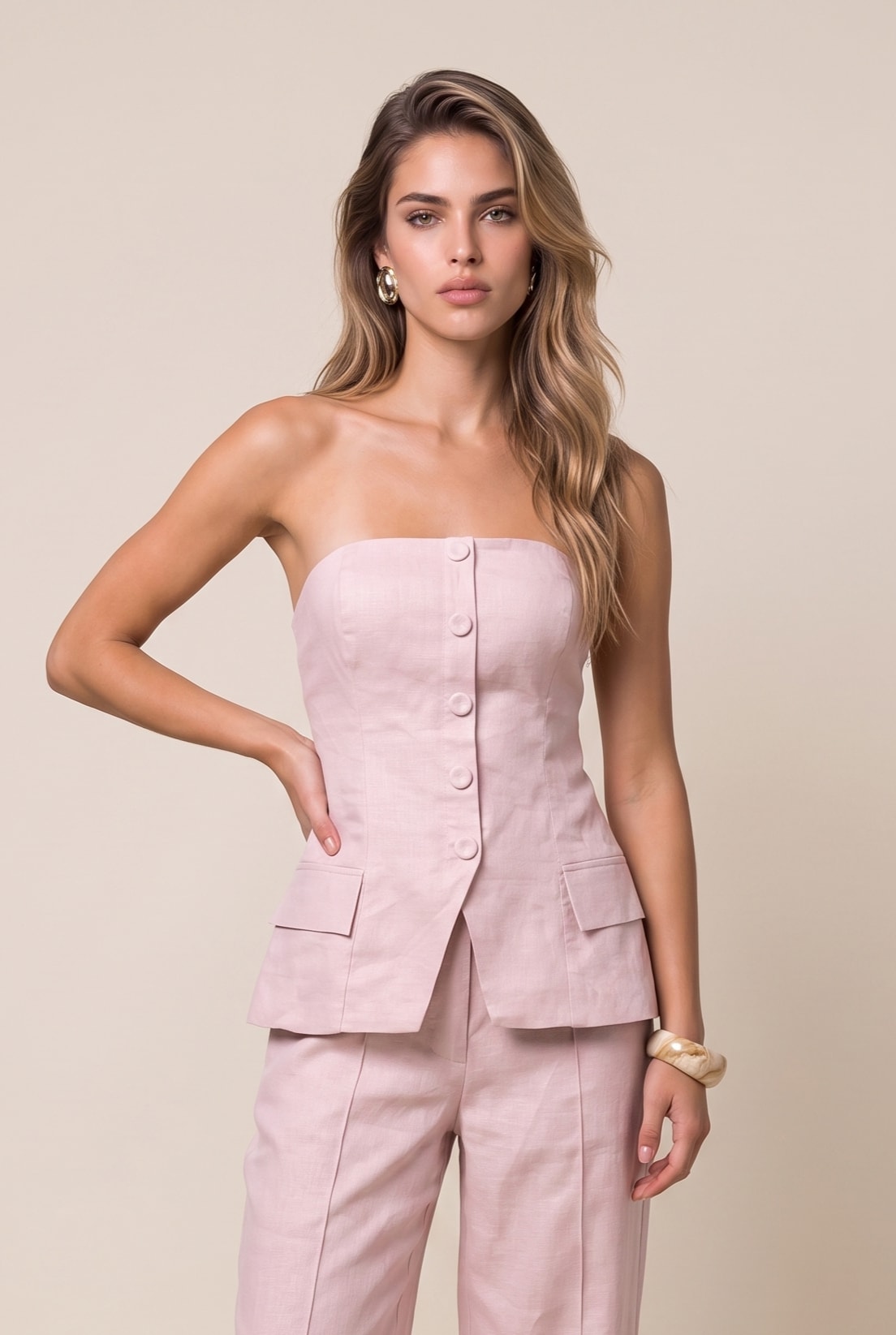 Blusa Linho Lust Baby Pink