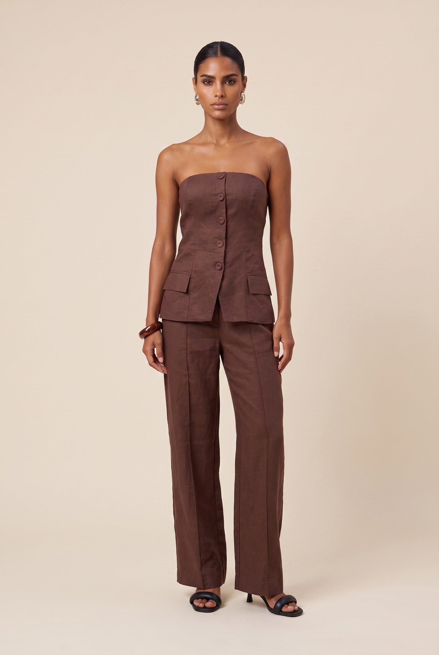 Blusa Linho Lust Chocolate