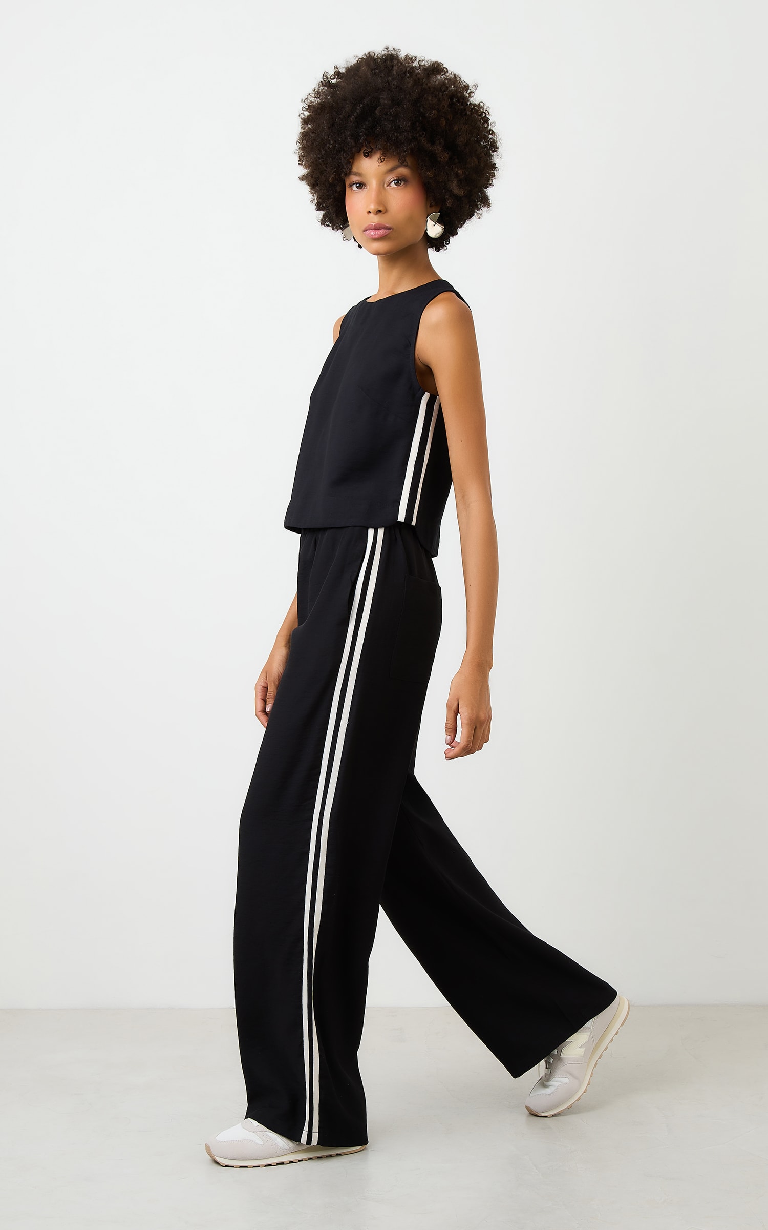 Blusa Listra Lateral Game Preto
