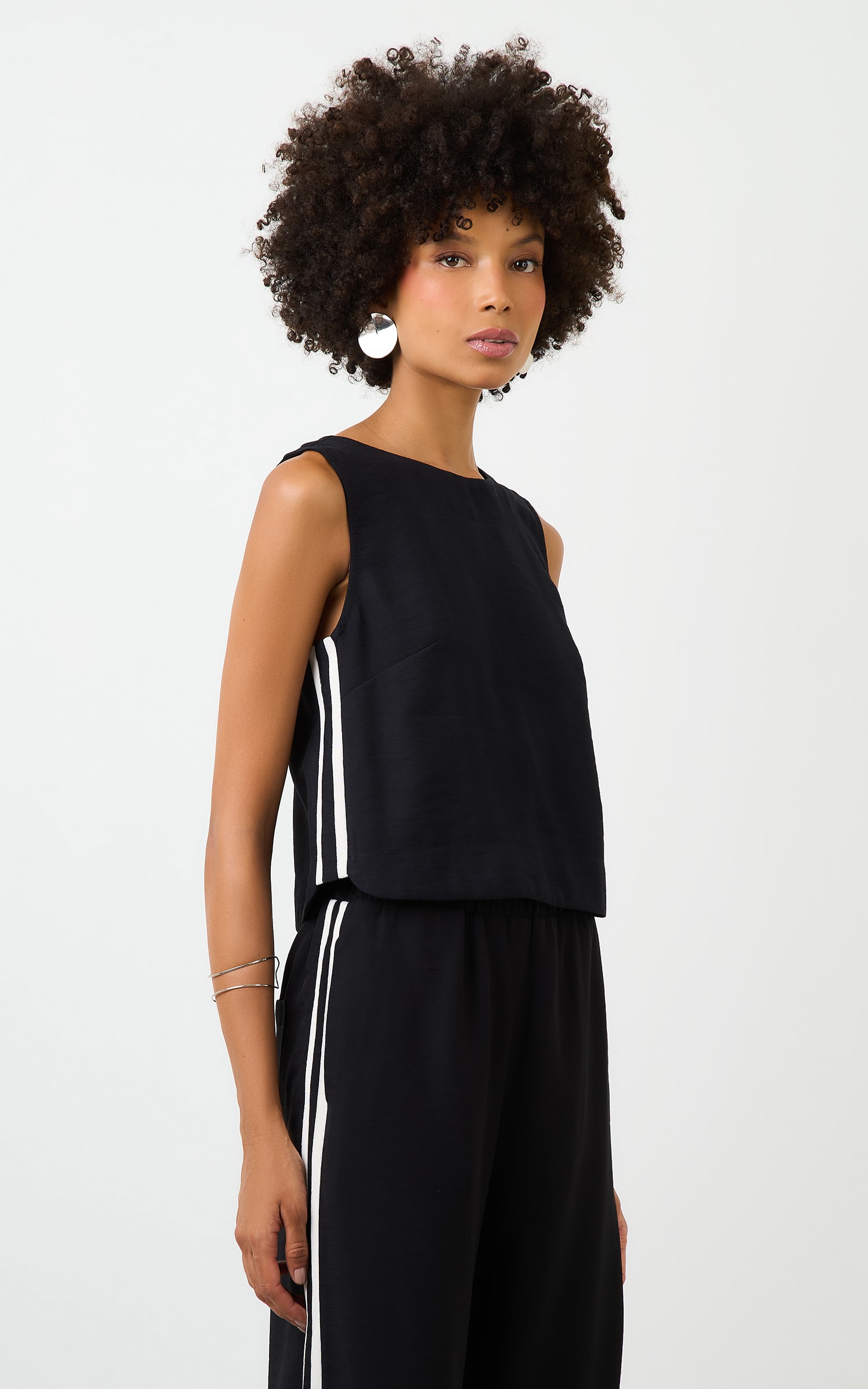 Blusa Listra Lateral Game Preto