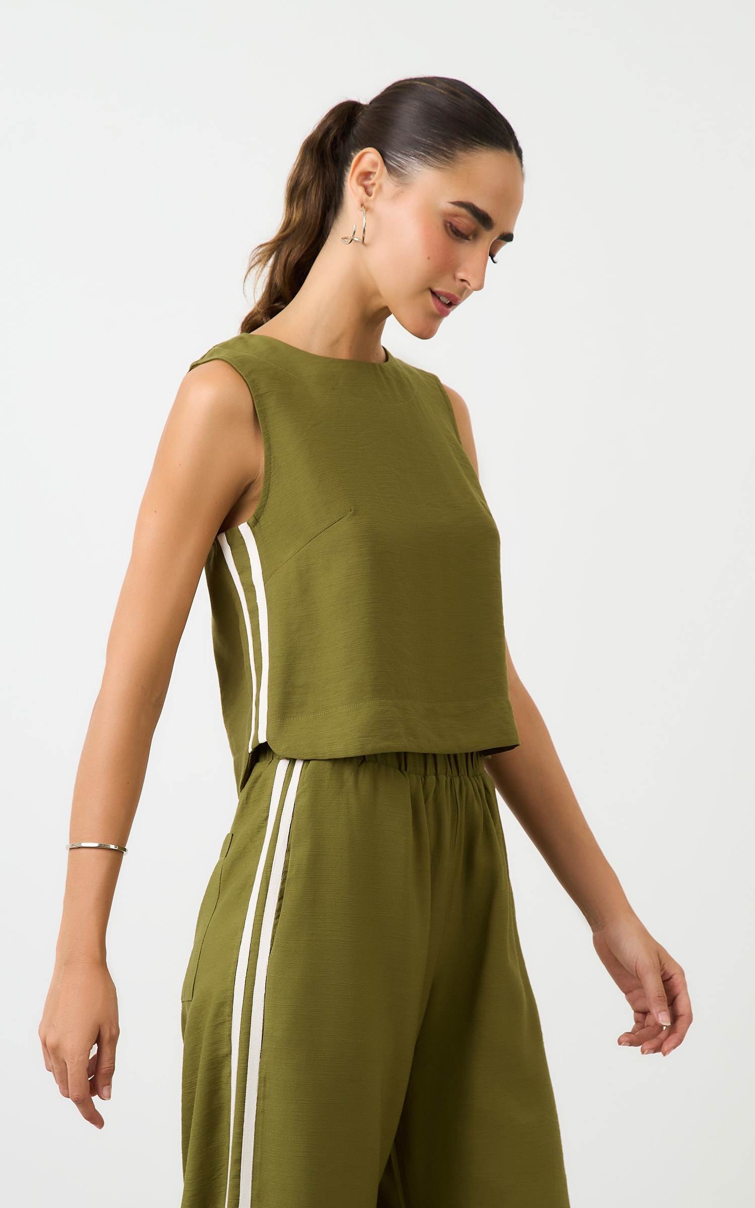 Blusa Listra Lateral Game Verde Militar