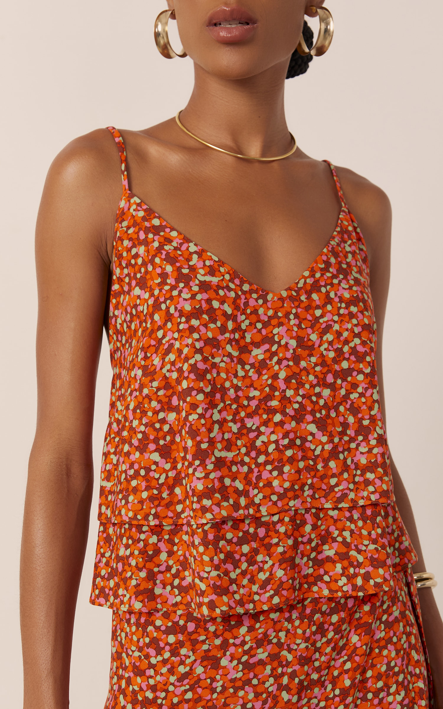 Blusa Lola Camadas Coral