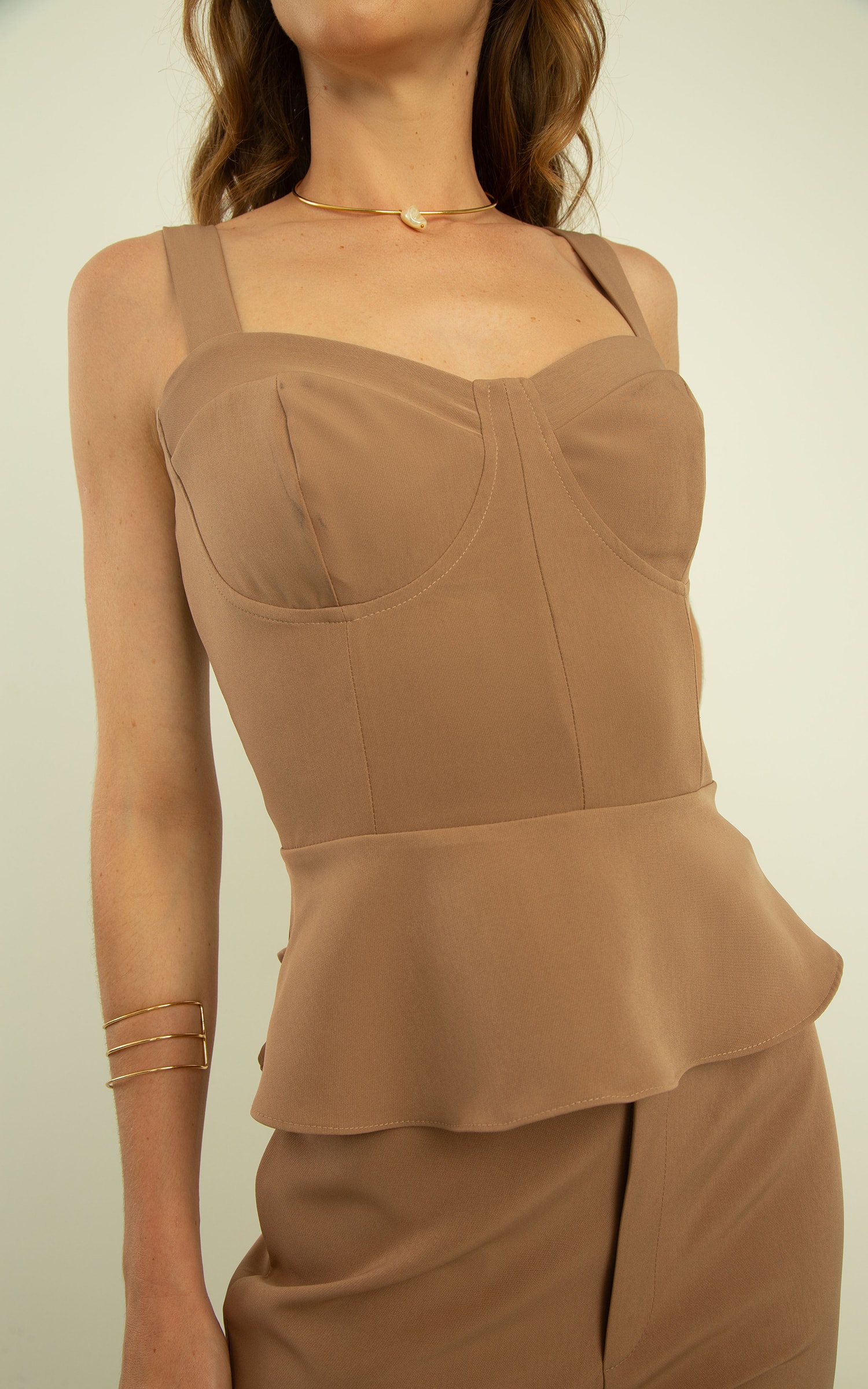 Blusa London Meia Taça Nude