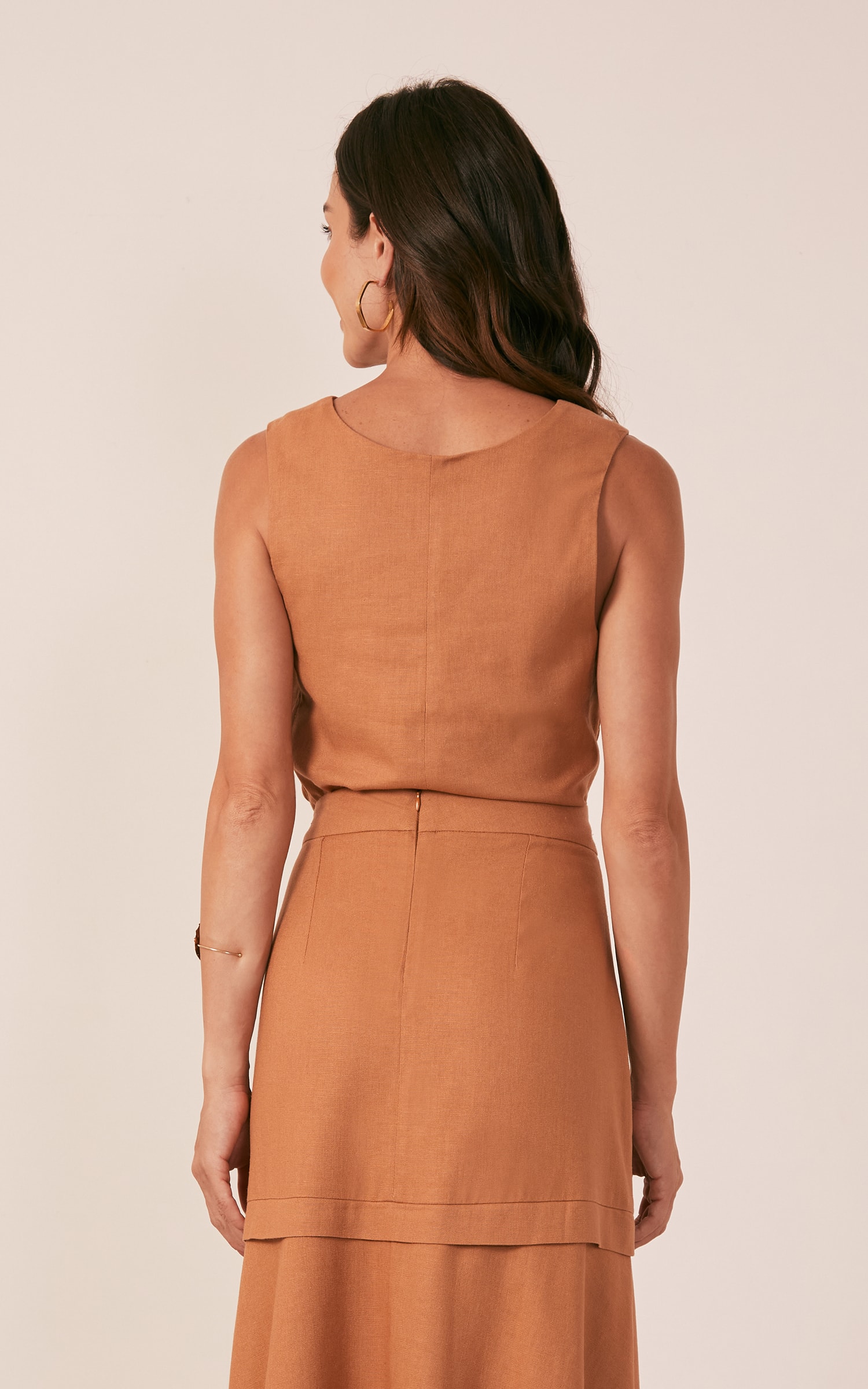 Blusa Luna Básica Caqui