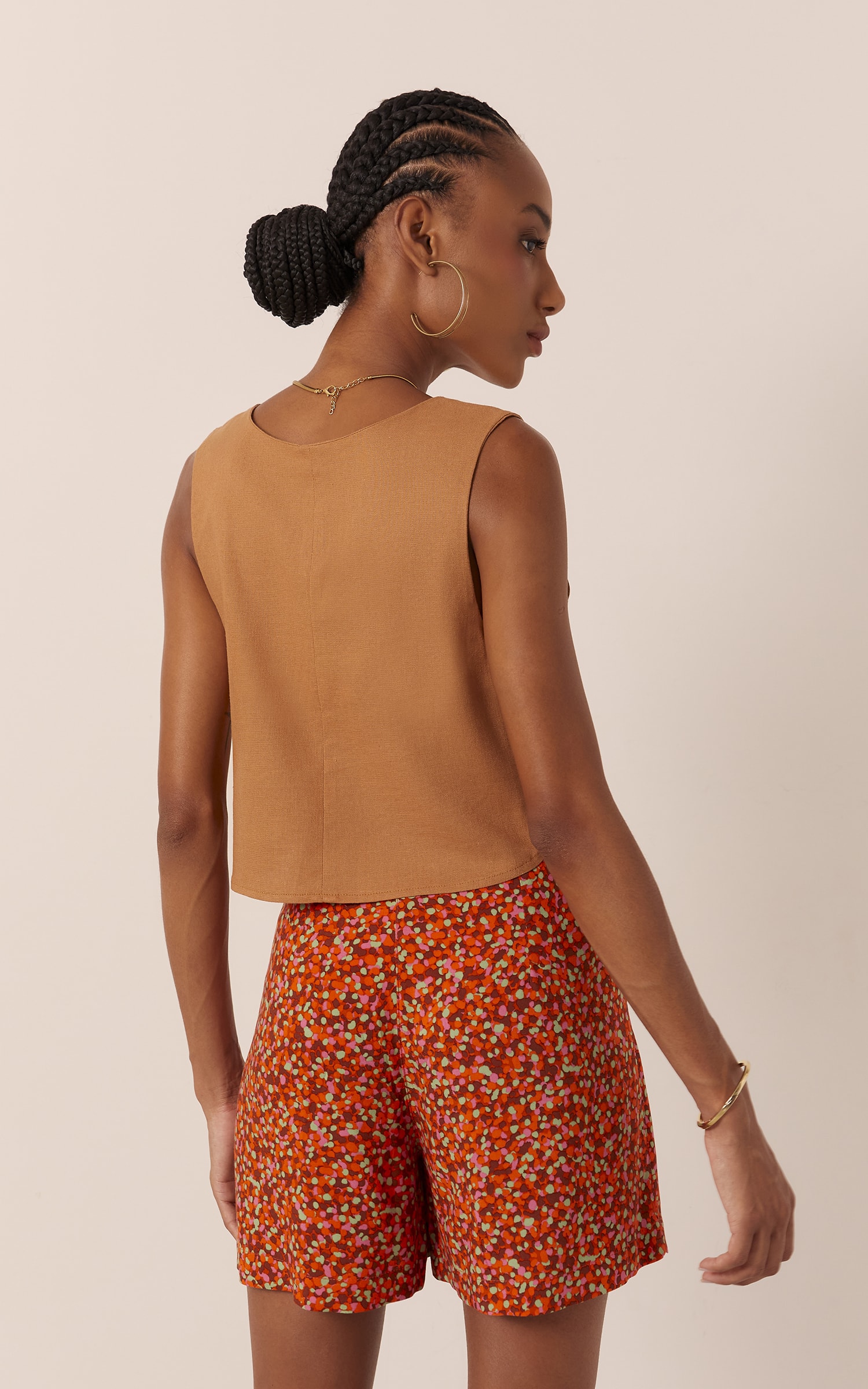 Blusa Luna Decote Canoa Caqui