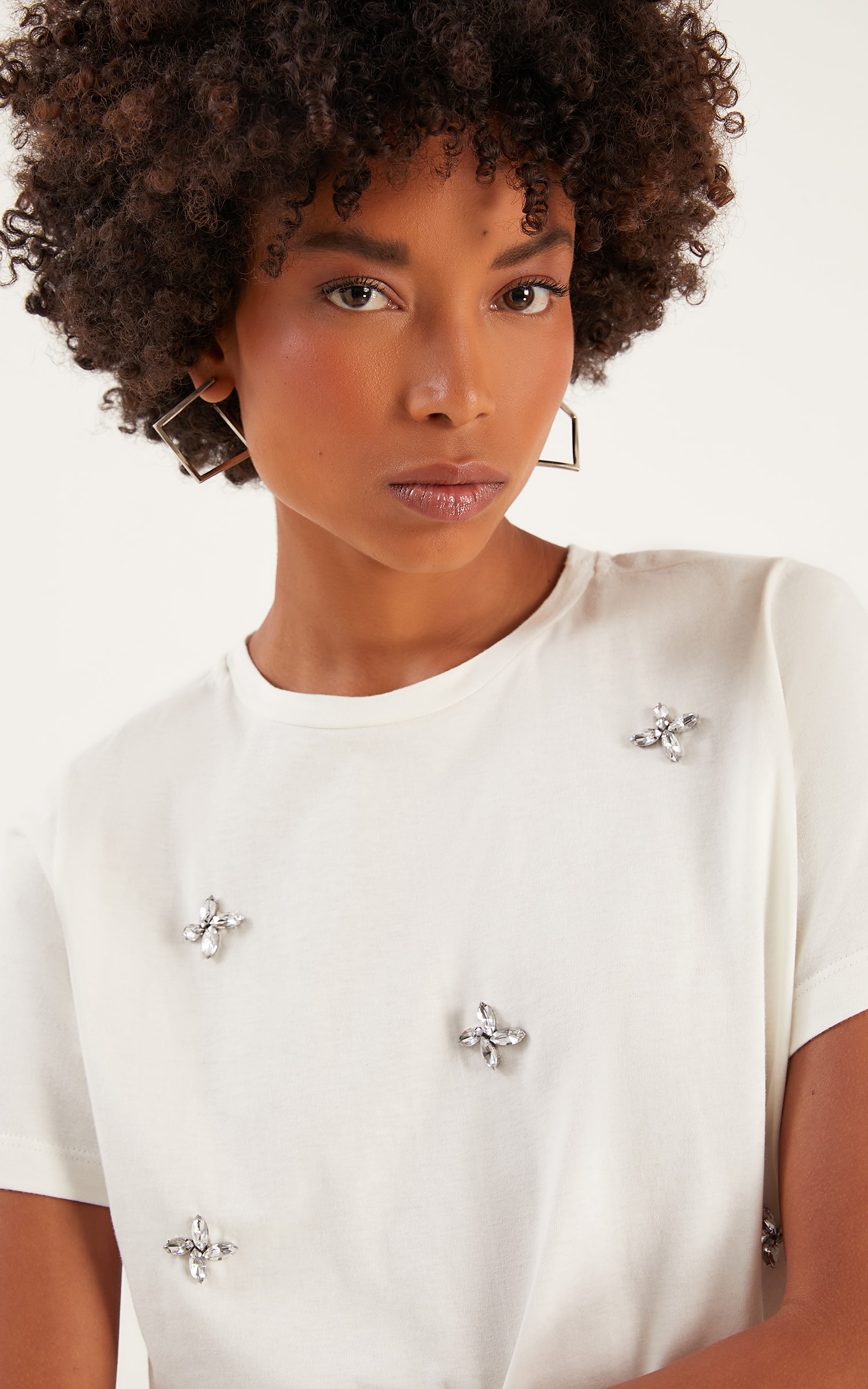 Blusa Malha Chaton Off White