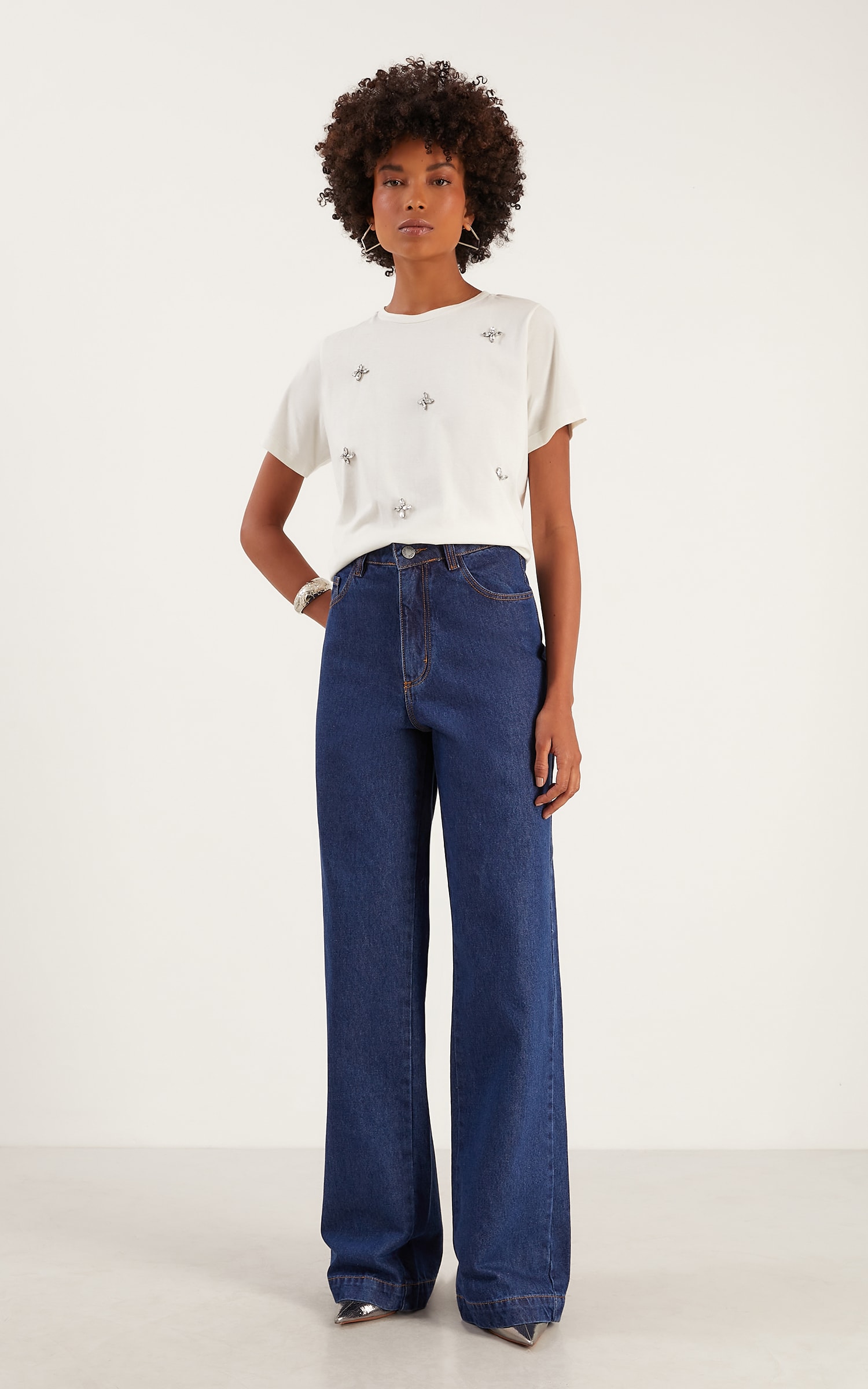 Blusa Malha Chaton Off White