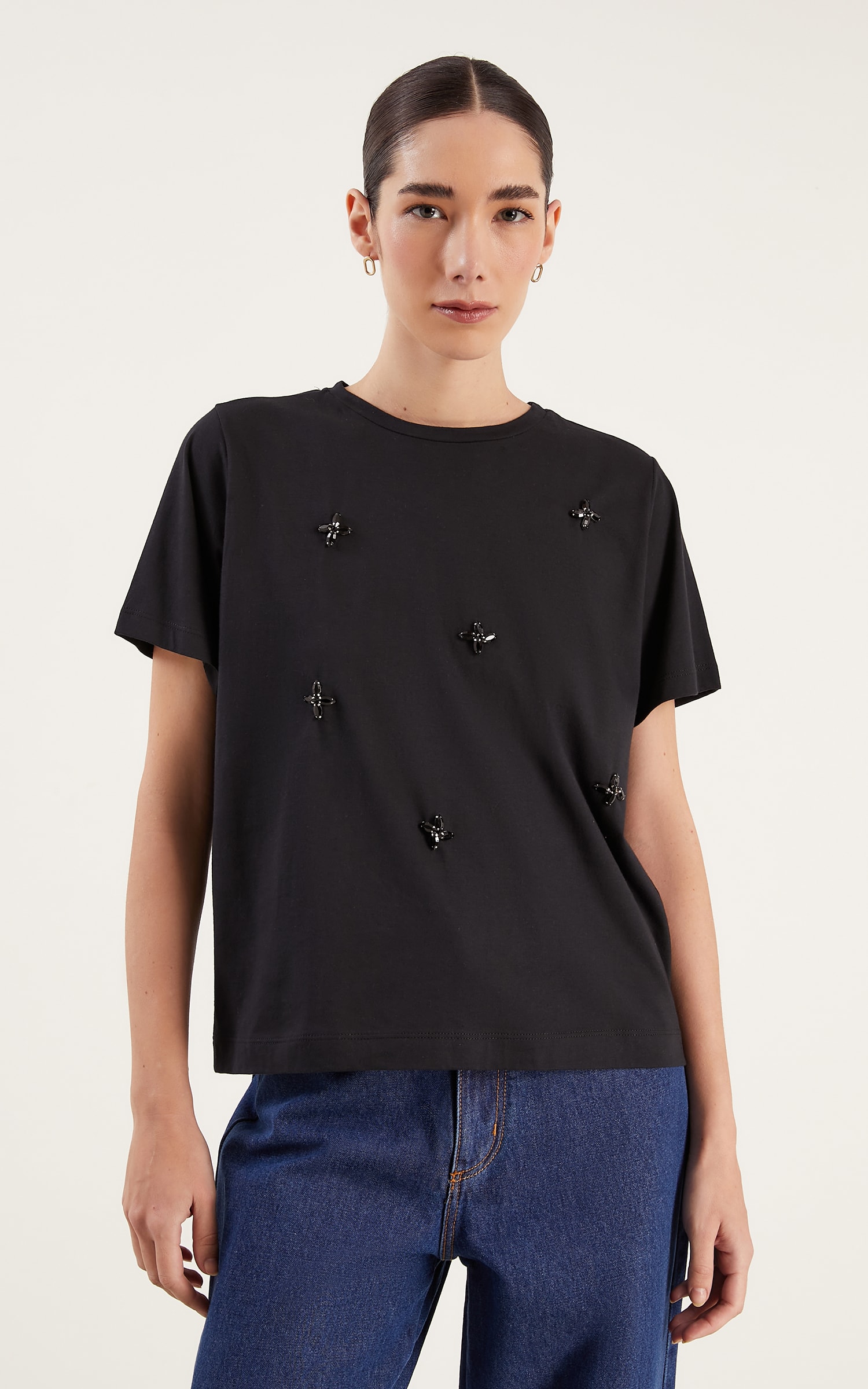 Blusa Malha Chaton Preto