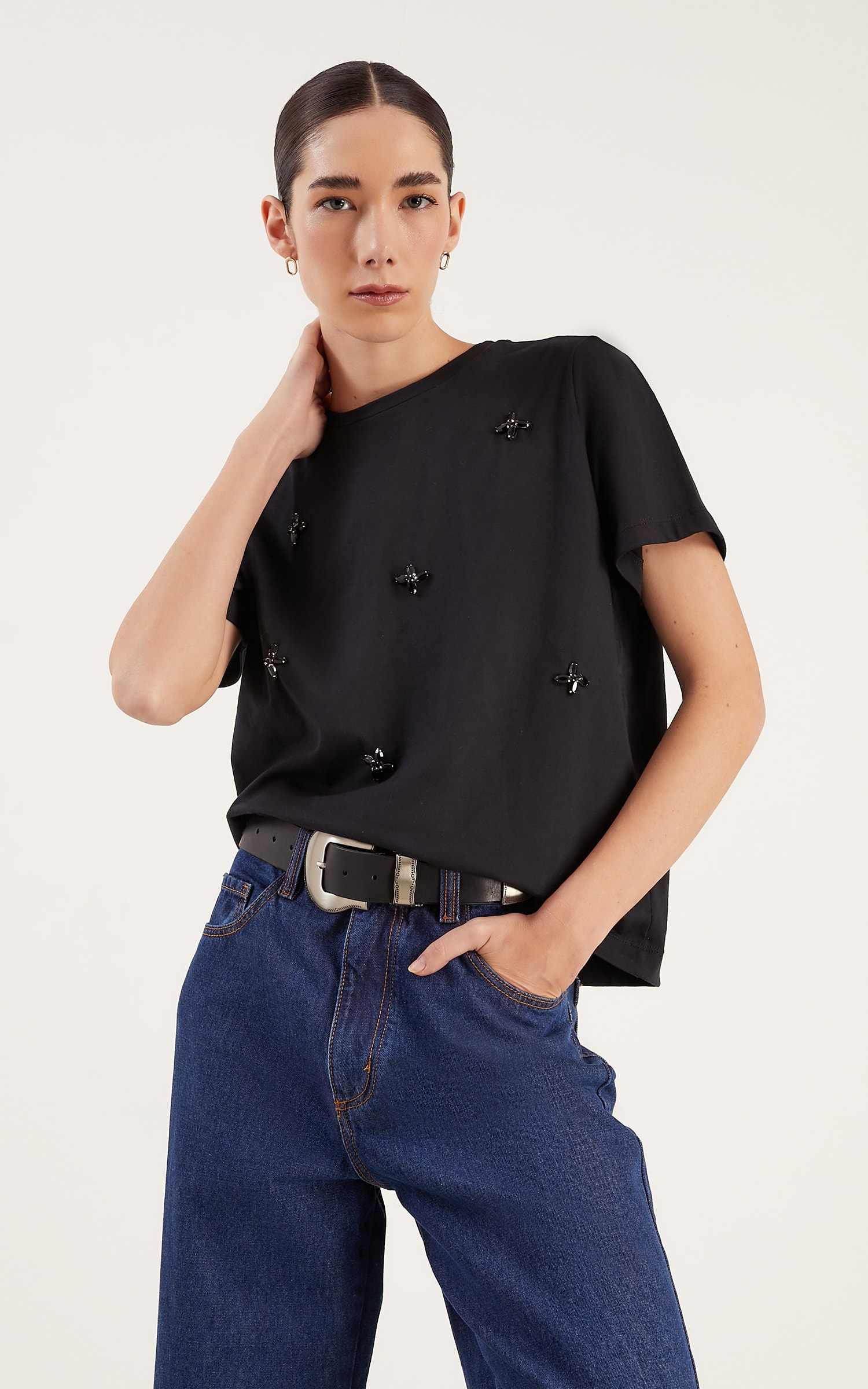 Blusa Malha Chaton Preto