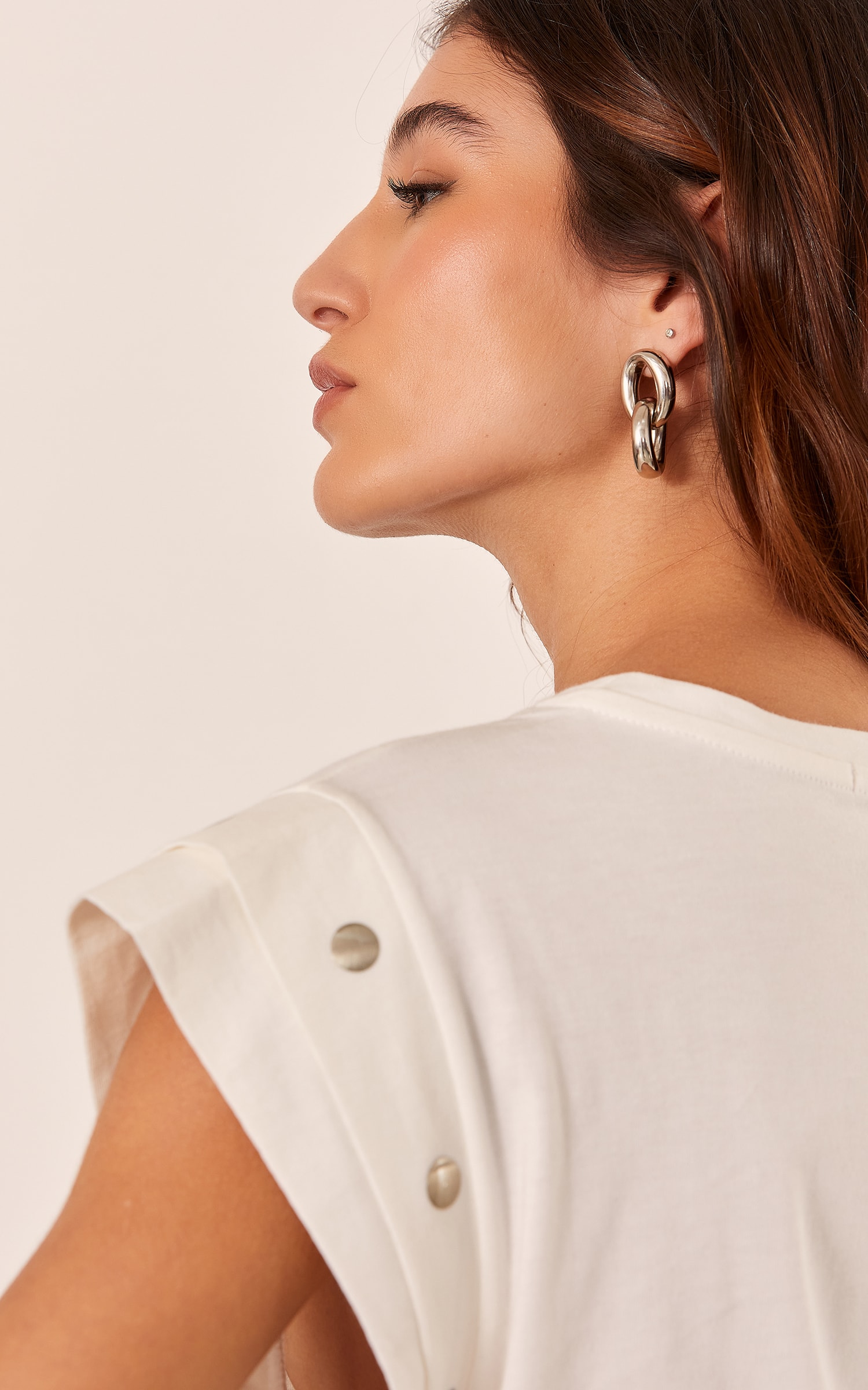 Blusa Malha Tachas Off White