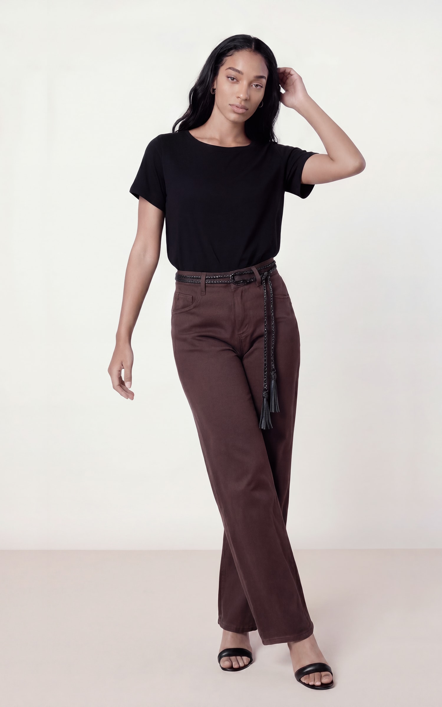 Blusa Manga Curta Basic Preto