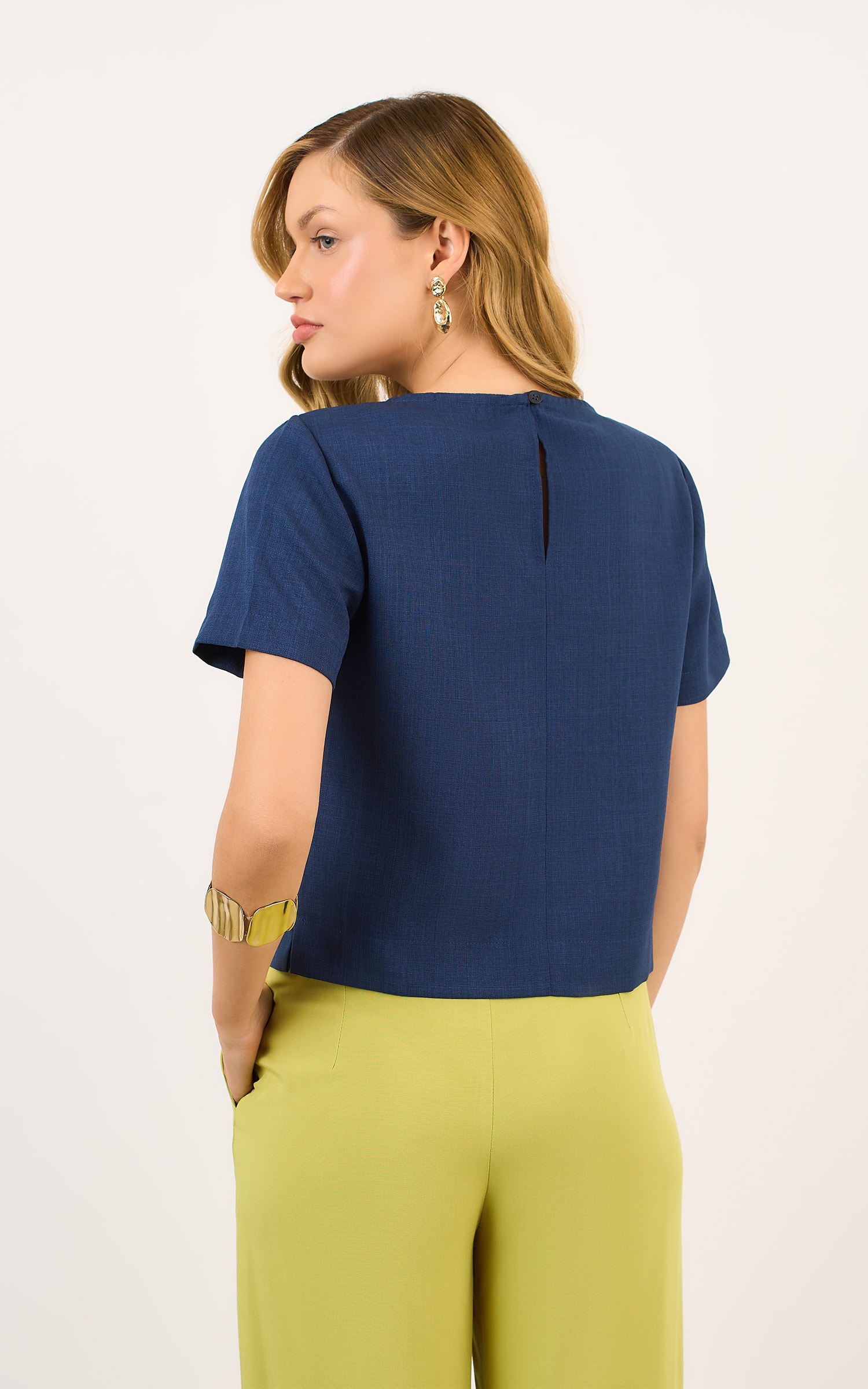 Blusa Manga Graos Marinho