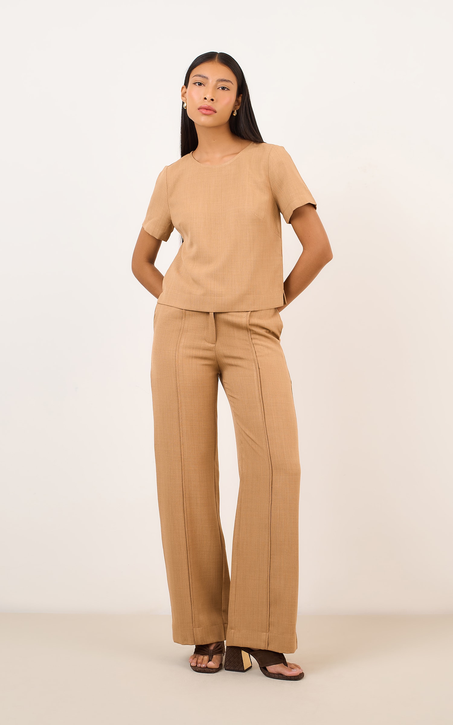 Blusa Manga Graos Peanut