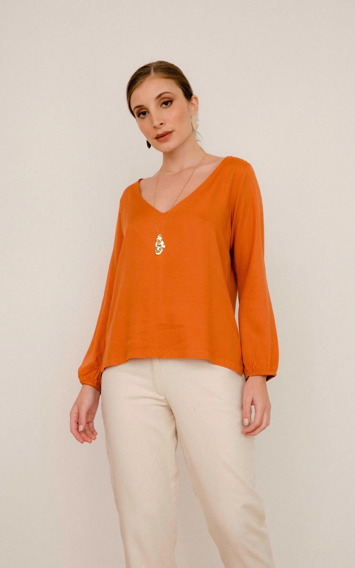 Blusa Manga Longa Alfa Ferrugem