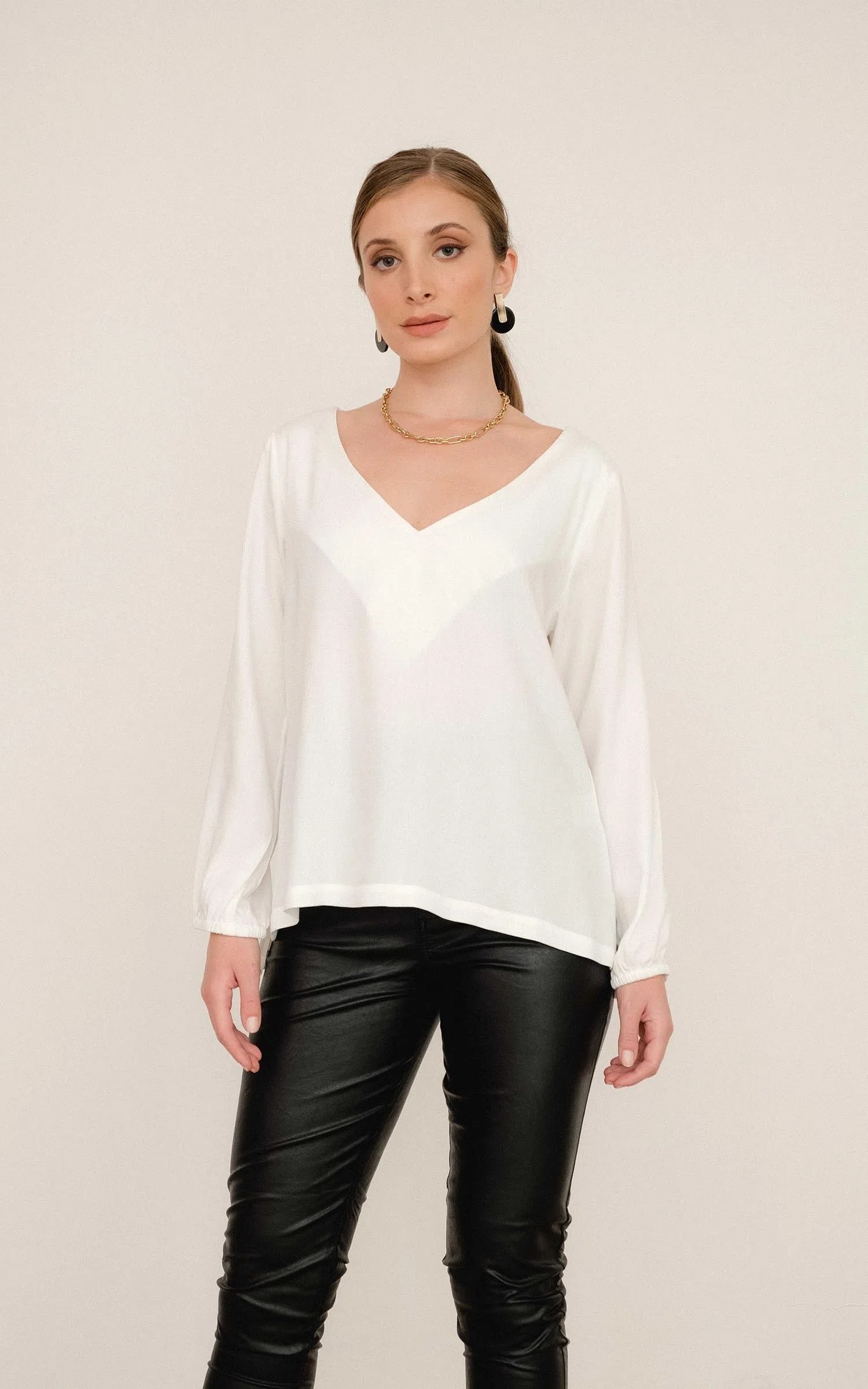 Blusa Manga Longa Alfa Off White