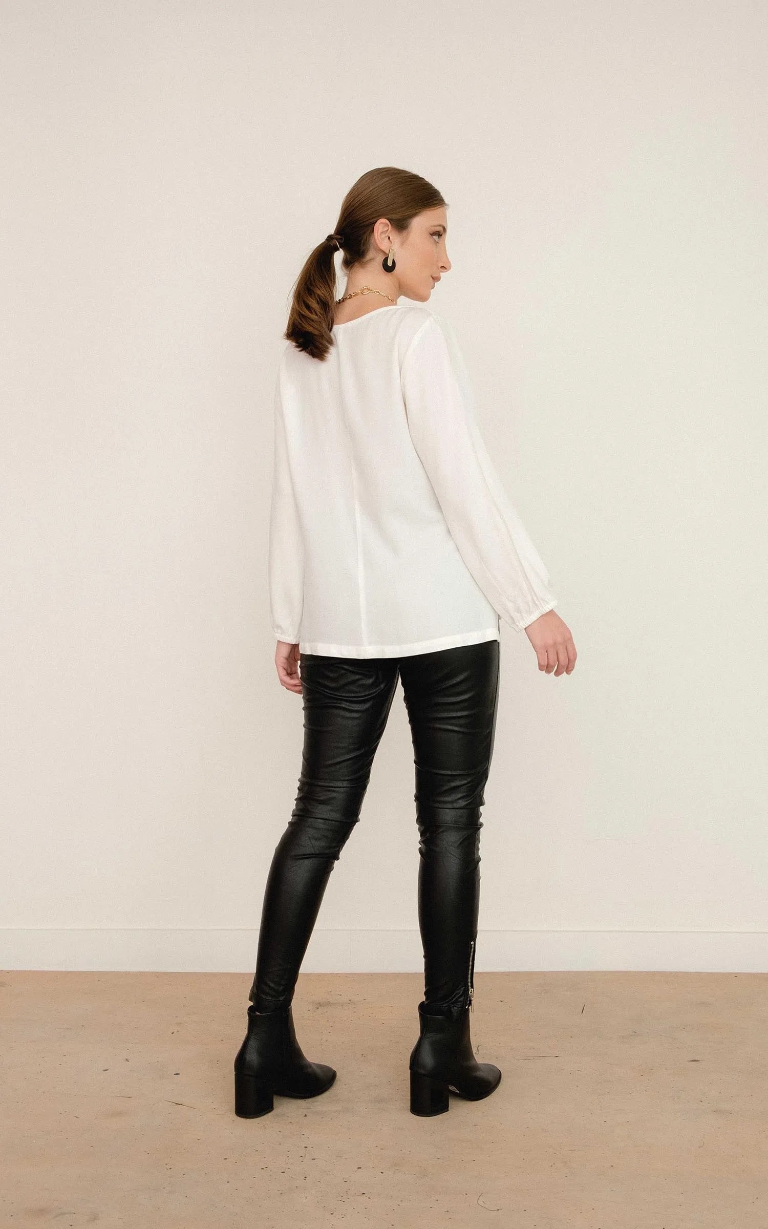 Blusa Manga Longa Alfa Off White