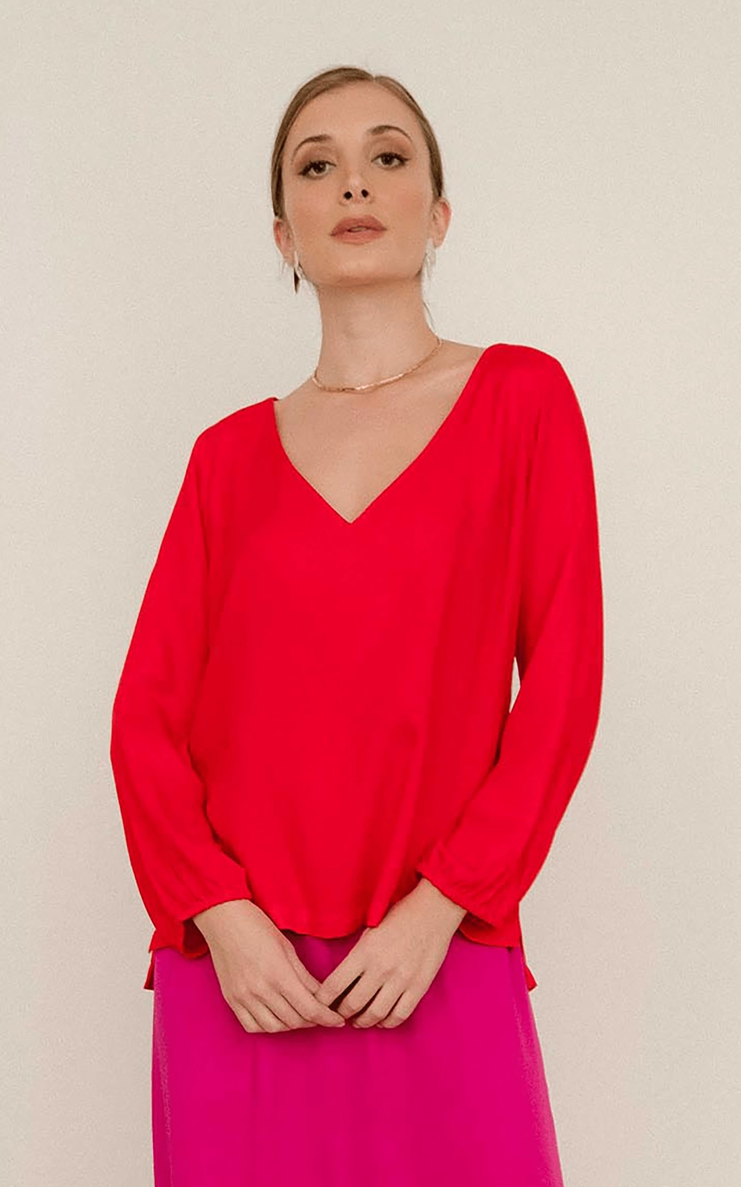 Blusa Manga Longa Alfa Vermelho