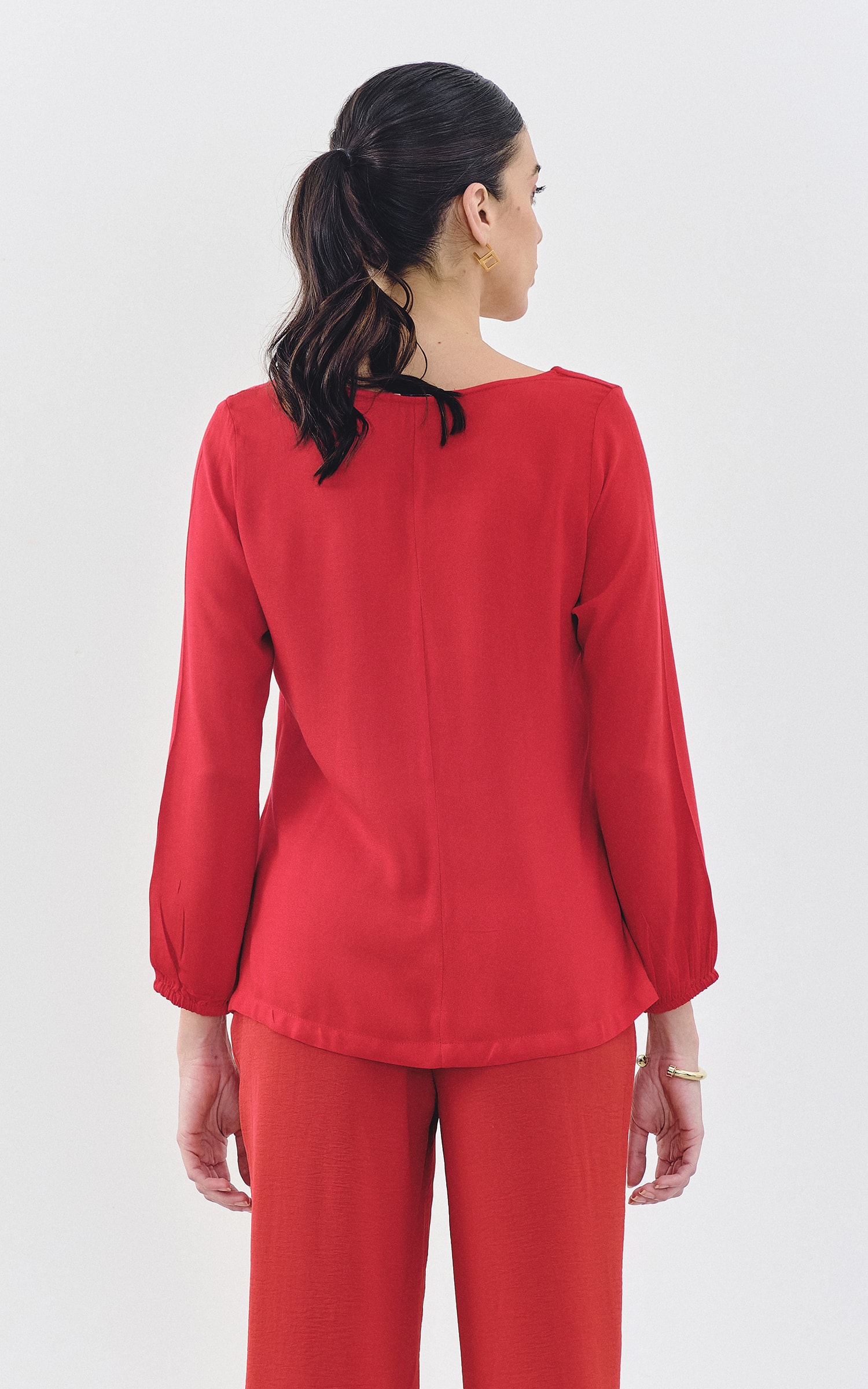 Blusa Manga Longa Alfa Vermelho