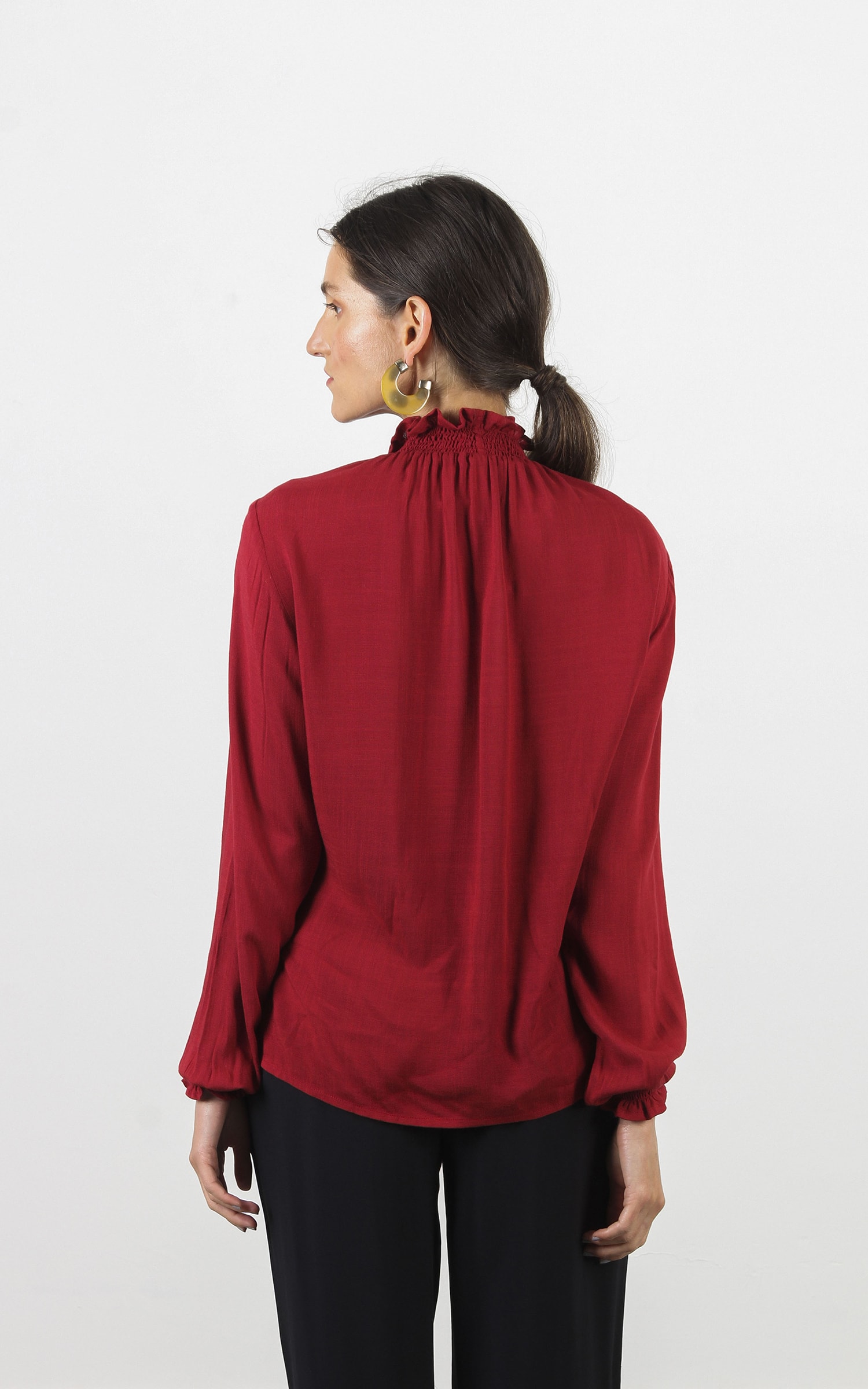 Blusa Manga Longa Gola San Vinho