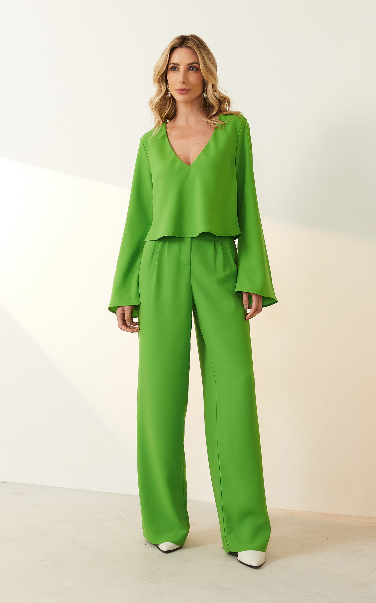 Blusa Manga Longa Sino Deluxe Verde