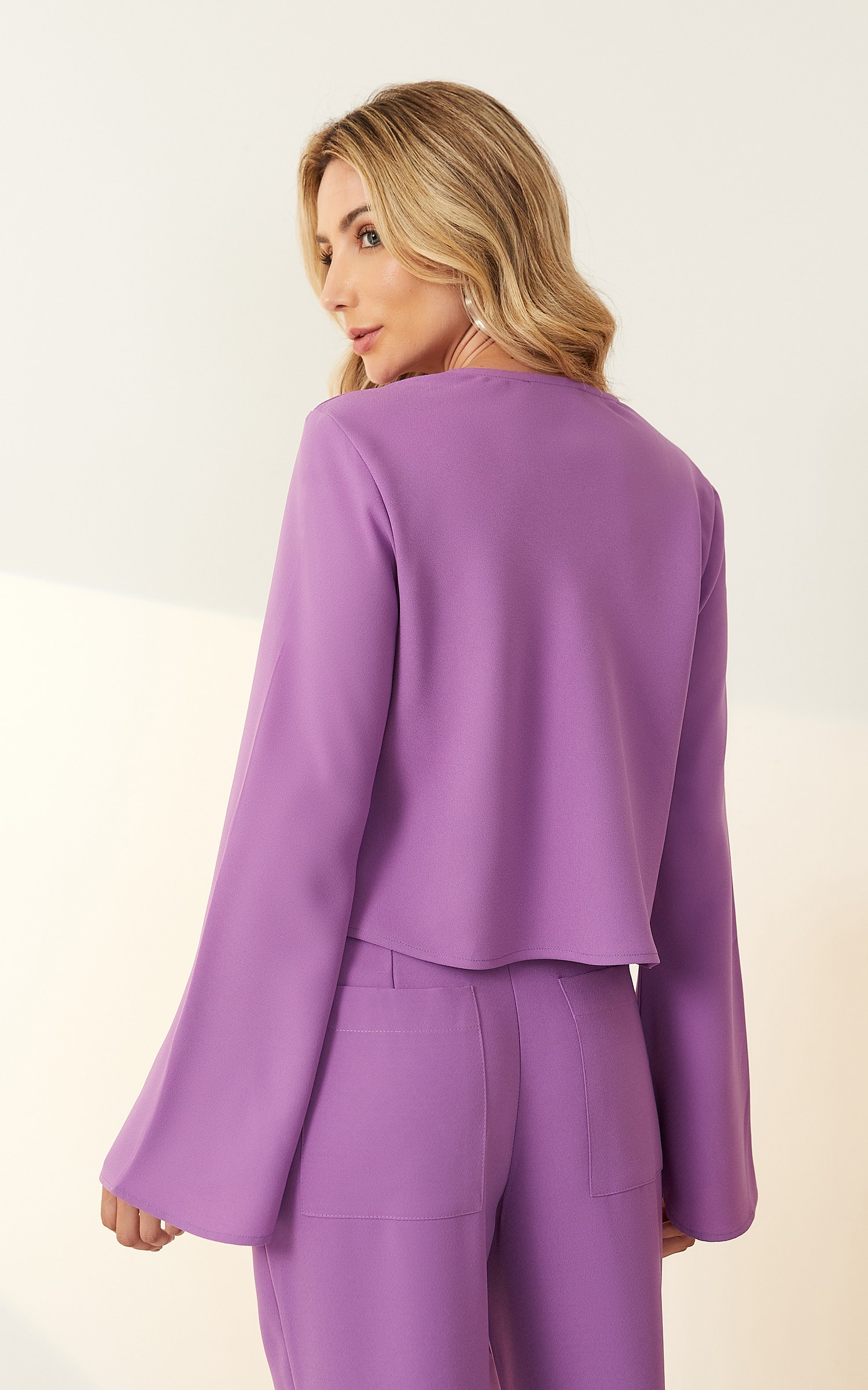 Blusa Manga Longa Sino Deluxe Violeta