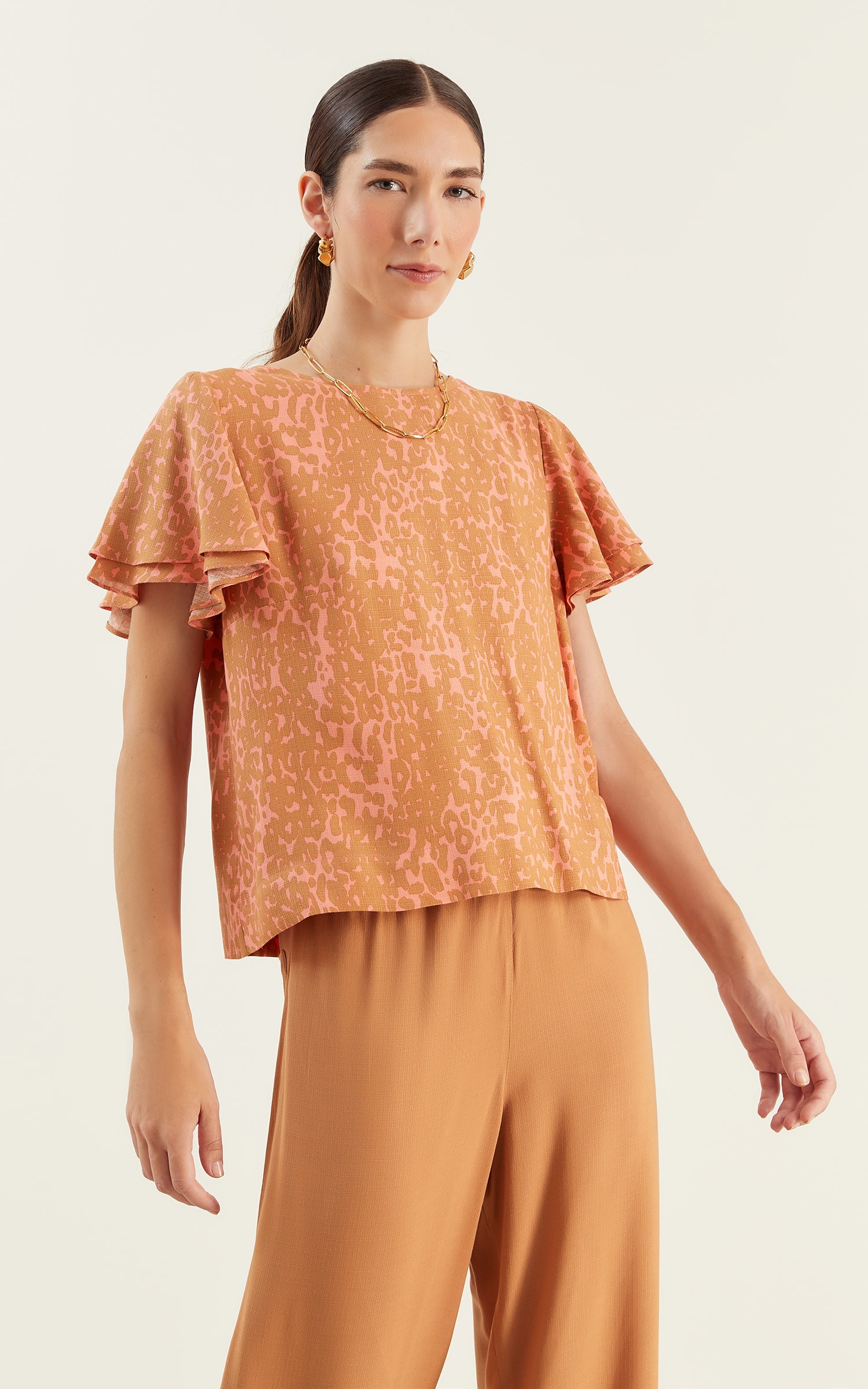 Blusa Manga Savana Goiaba