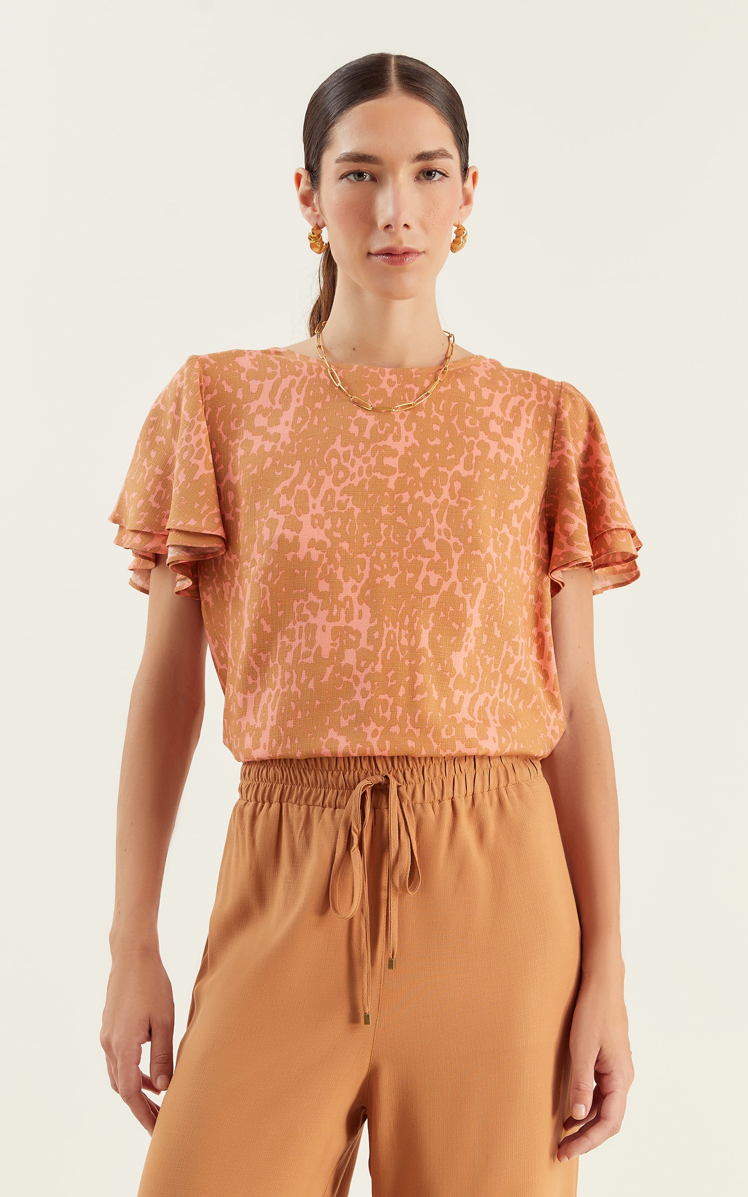 Blusa Manga Savana Goiaba