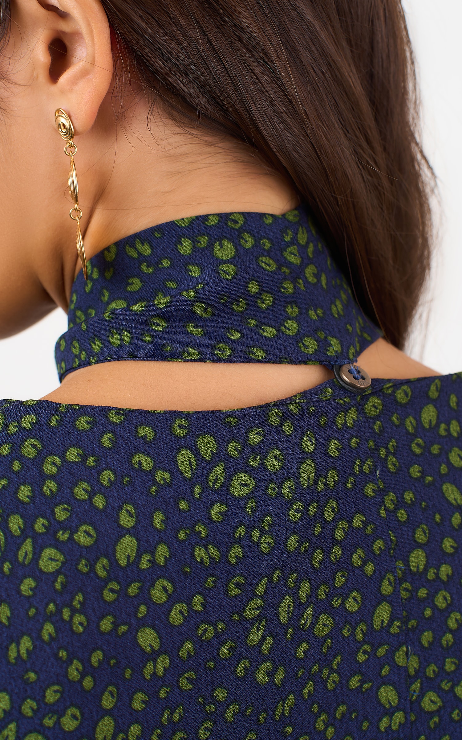 Blusa Mangas Coffee Marinho