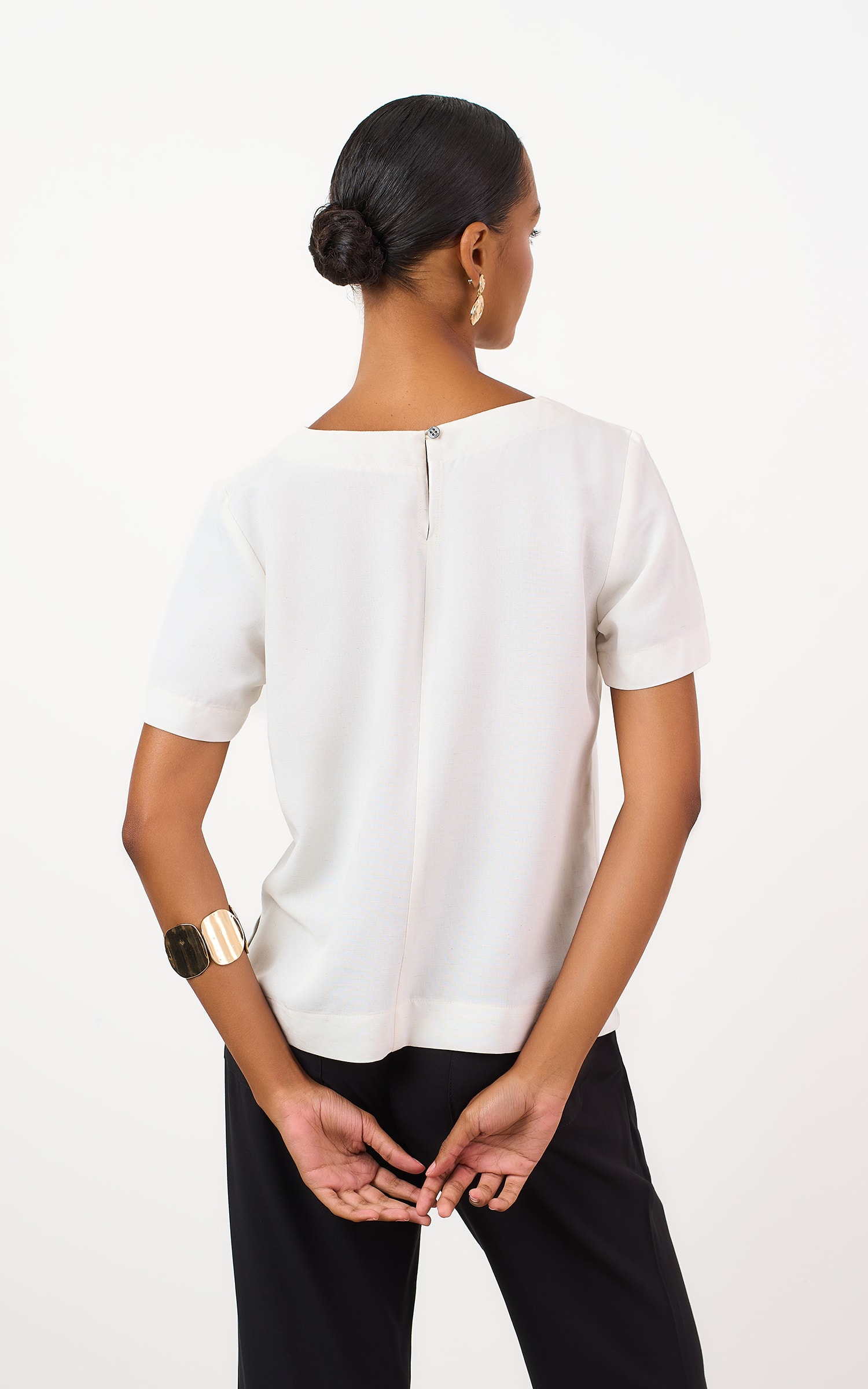 Blusa Mangas Latte Natural