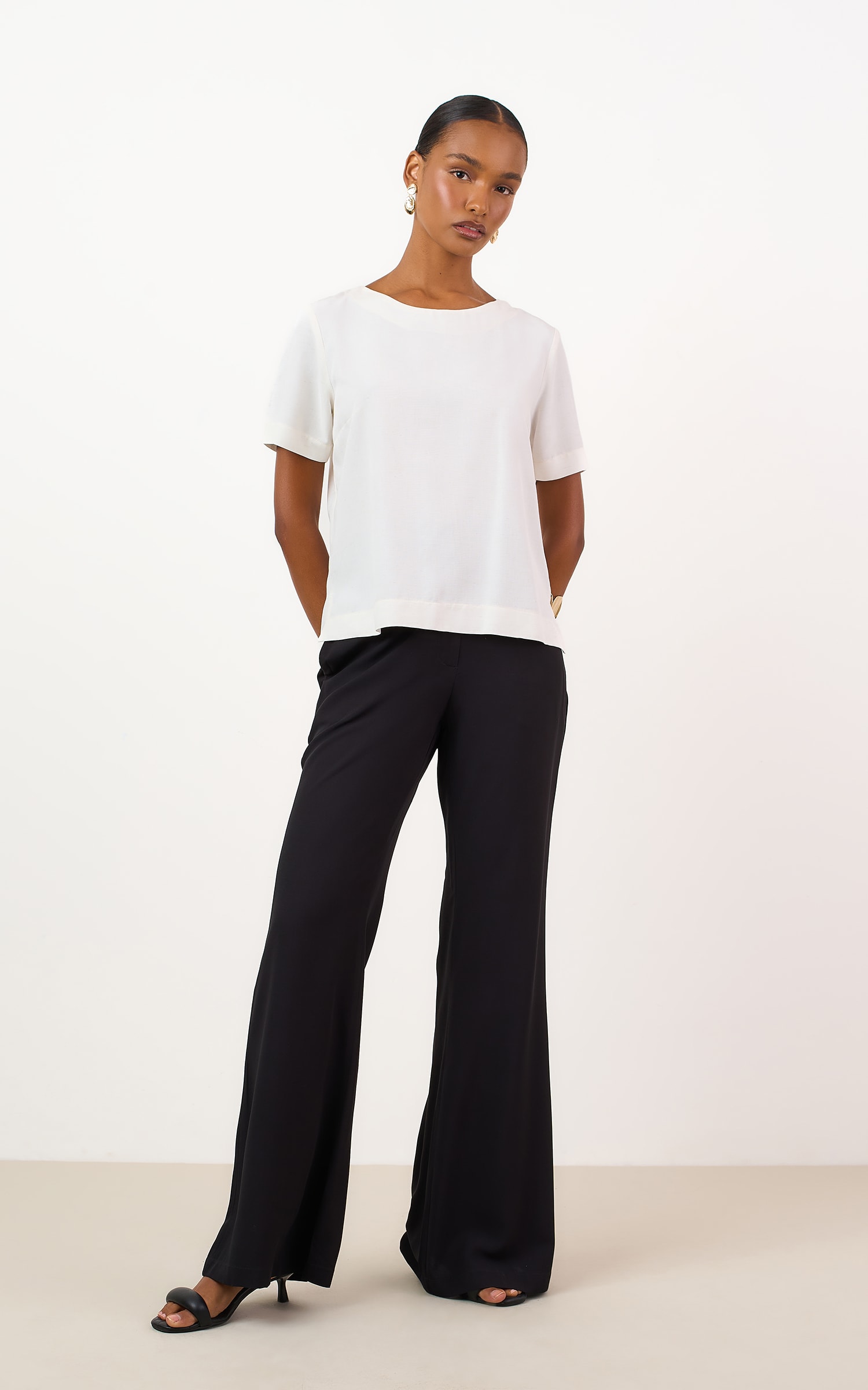 Blusa Mangas Latte Natural