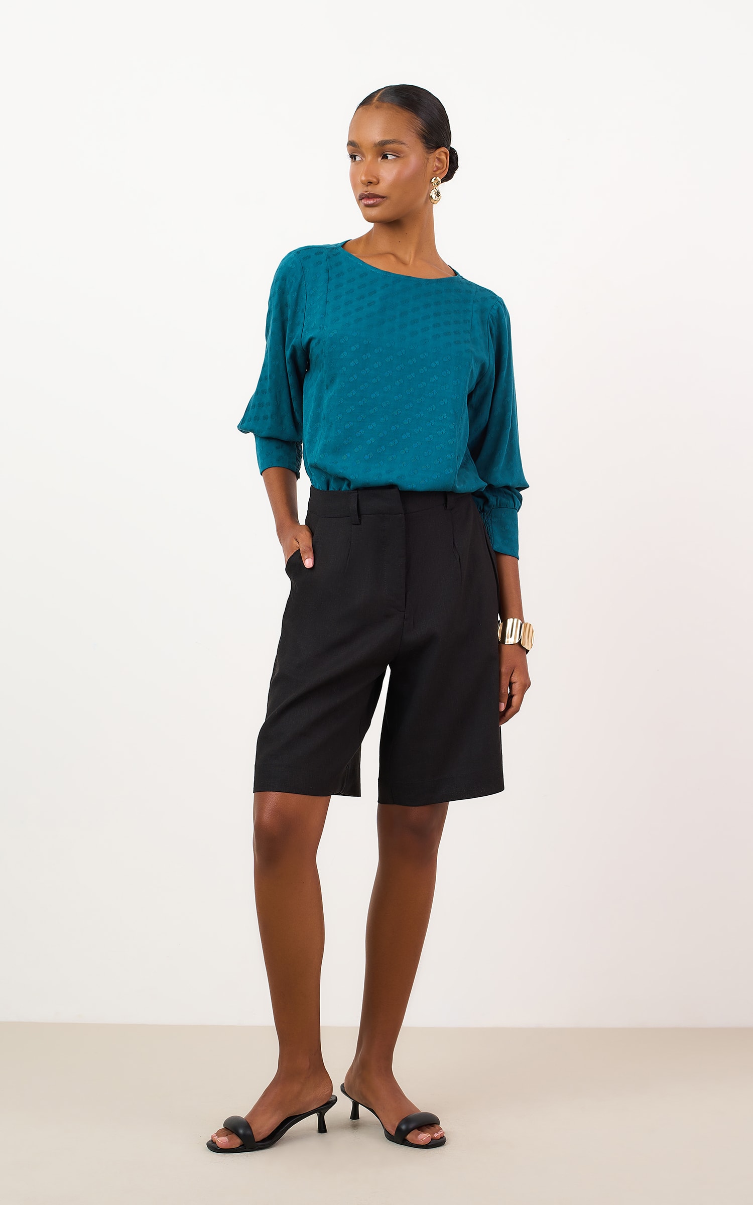 Blusa Mangas Mocha Organic