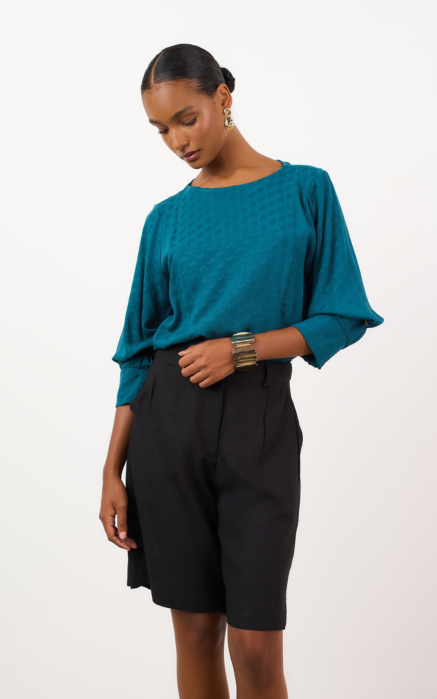 Blusa Mangas Mocha Organic